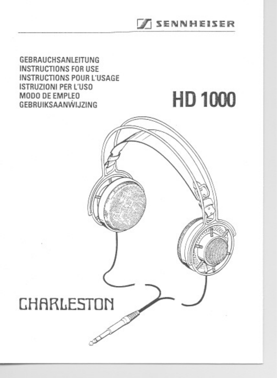 Sennheiser HD 1000 User Manual