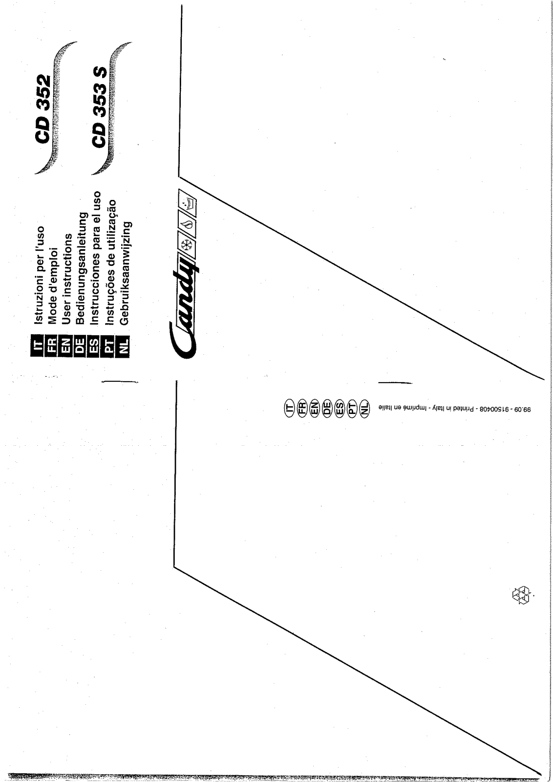 Candy LS CD 353 S, LSCD353S ita, LS CD352 ARG, LS CD 352 User Manual