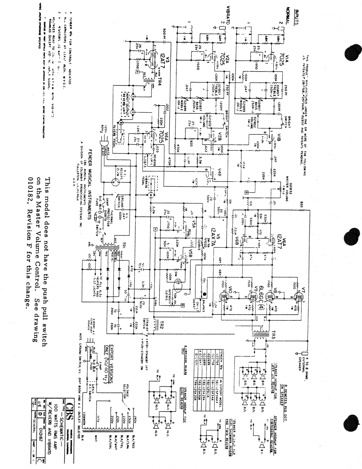 Fender 100W-No-Master-Vol Schematic