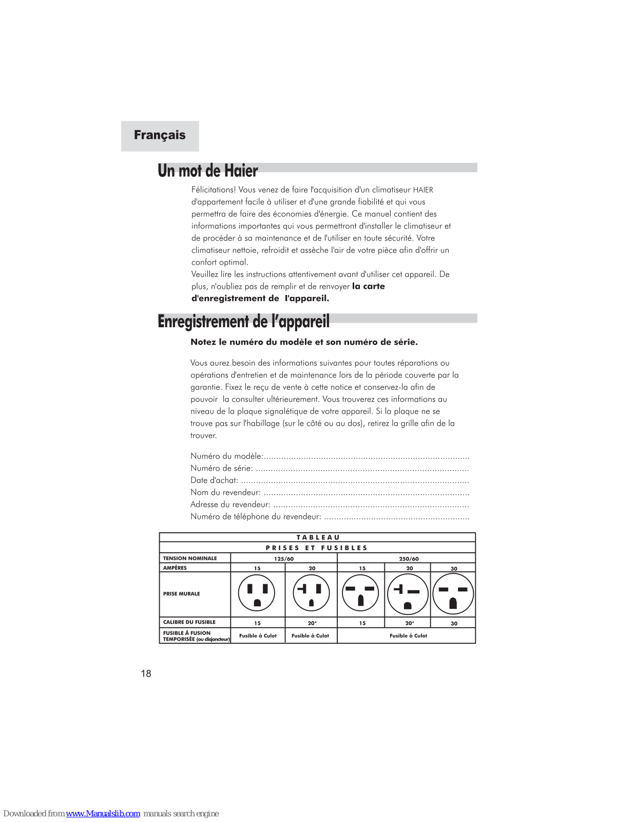 Haier HWF05XCJ, KWF05XCJ User Manual