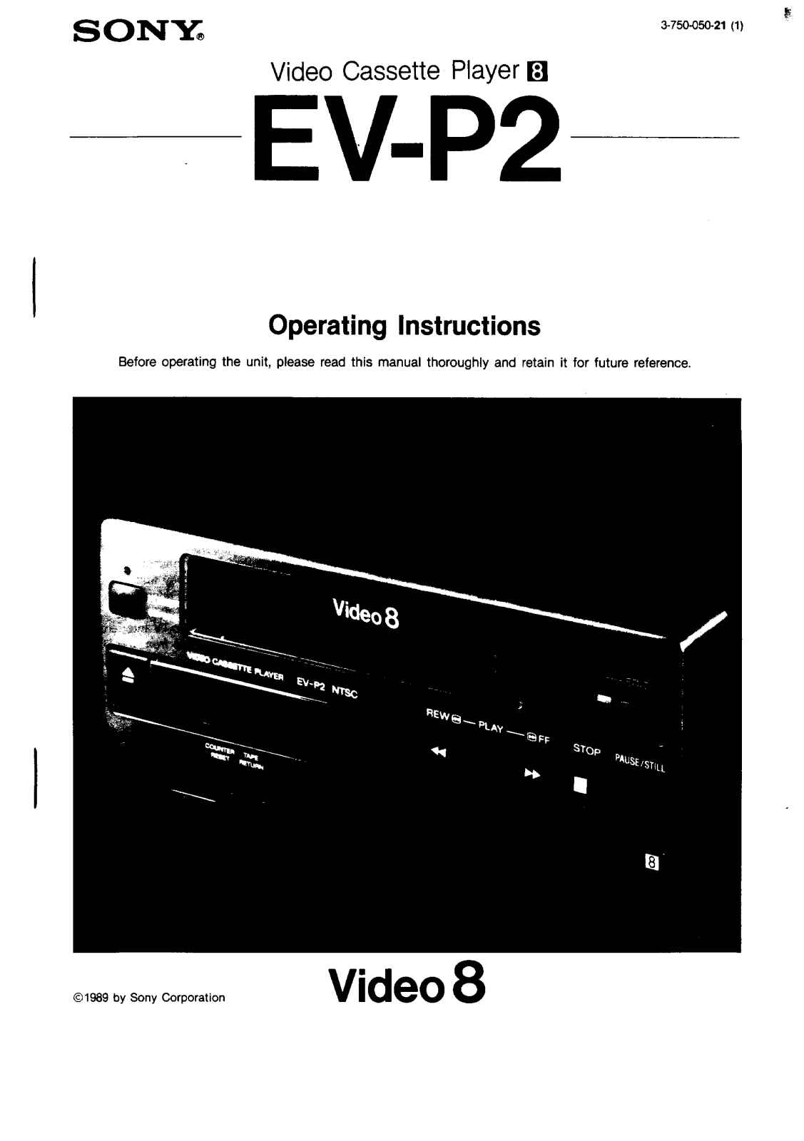 Sony EVP2 Operating Manual