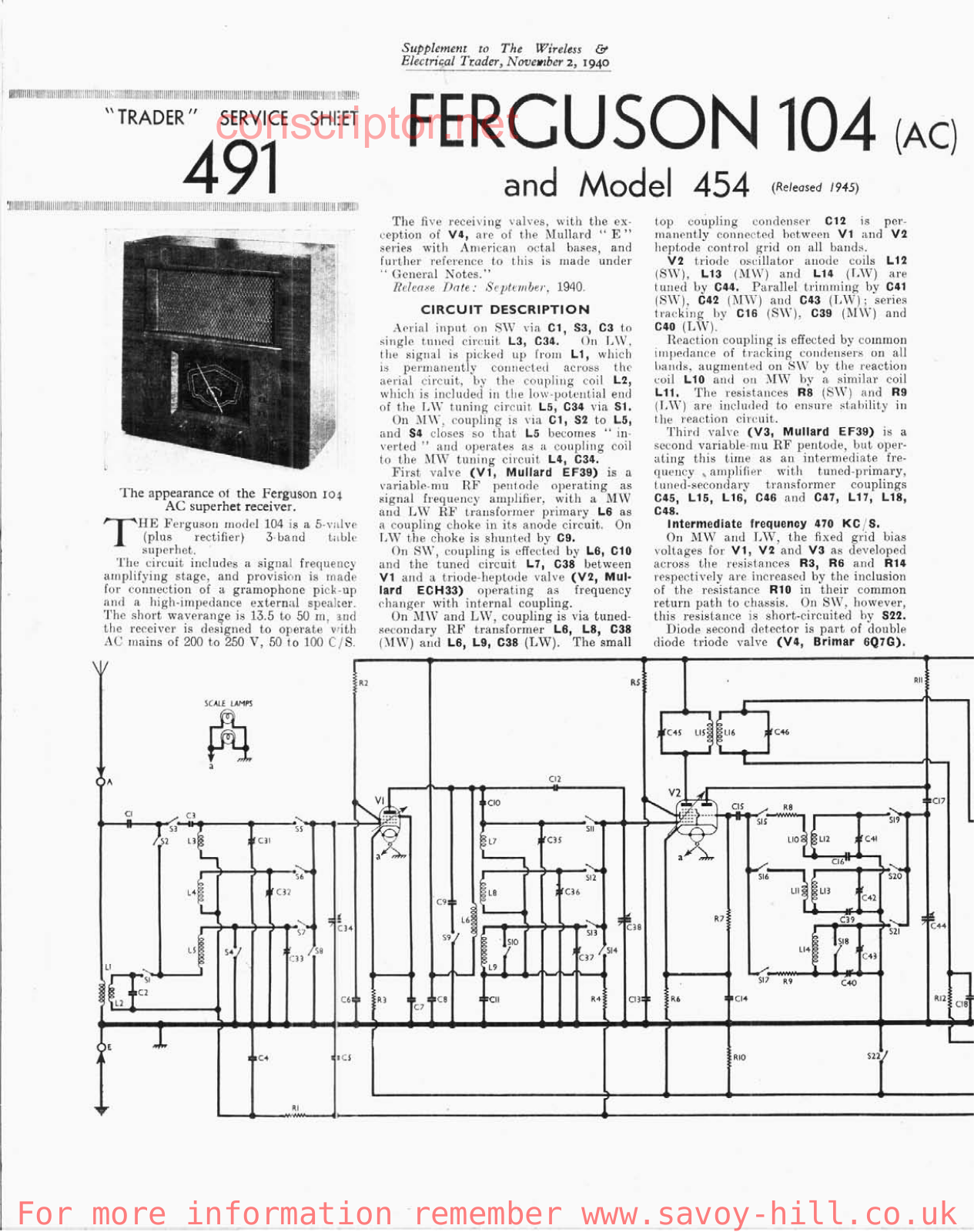 Ferguson 454 Service manual