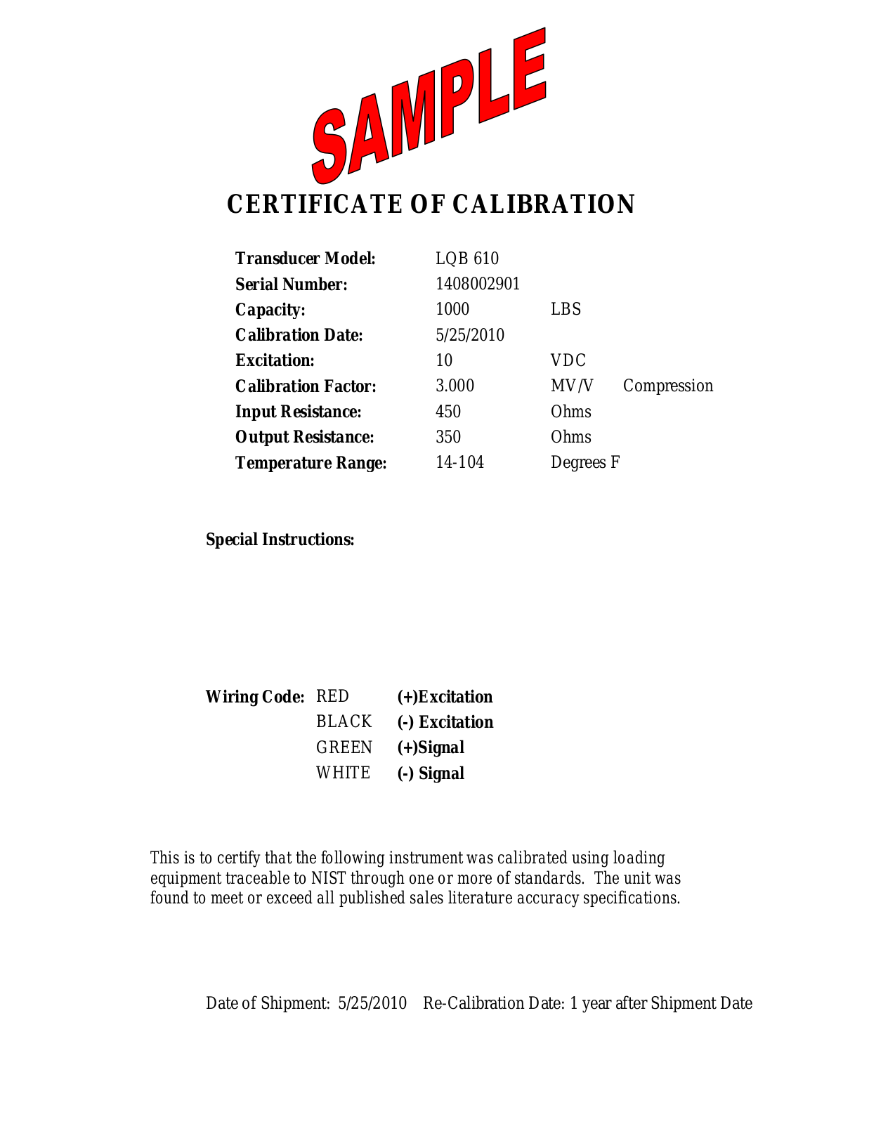 Cooper Instruments LQB610-1K User Manual