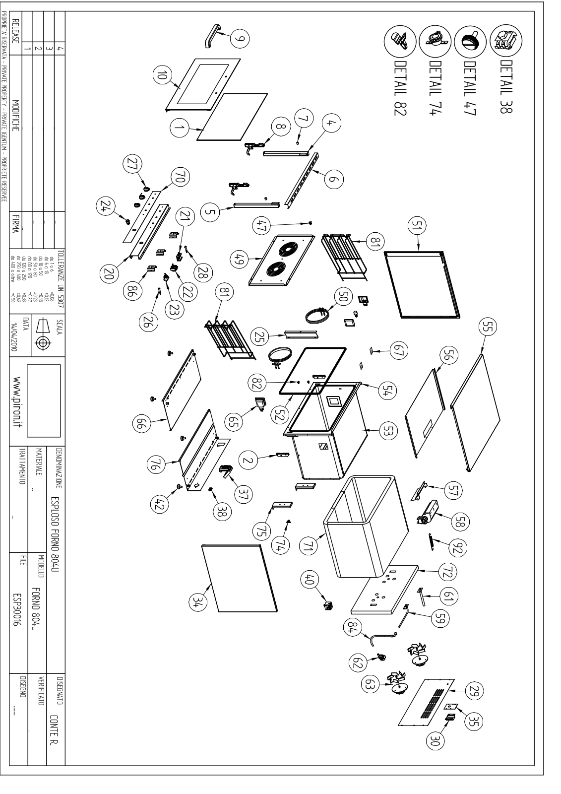 Apach FORNO 804U Drawing