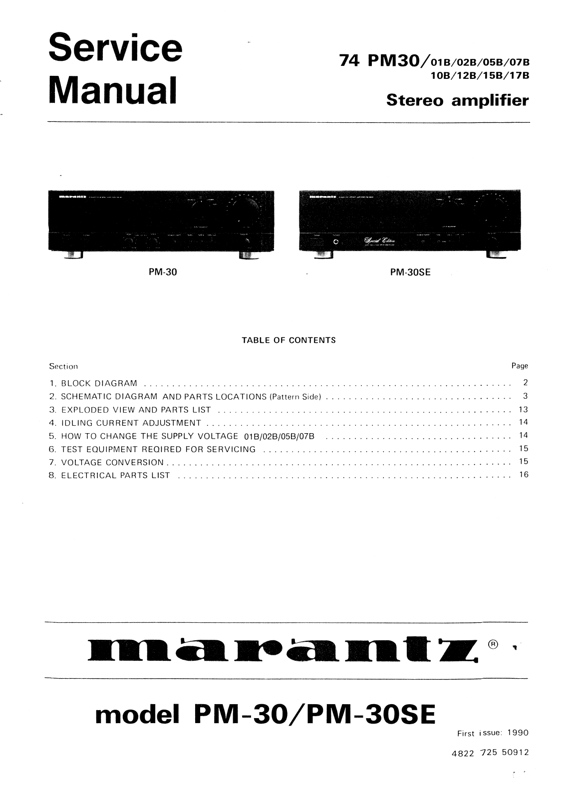 Marantz PM-30SE Schematic