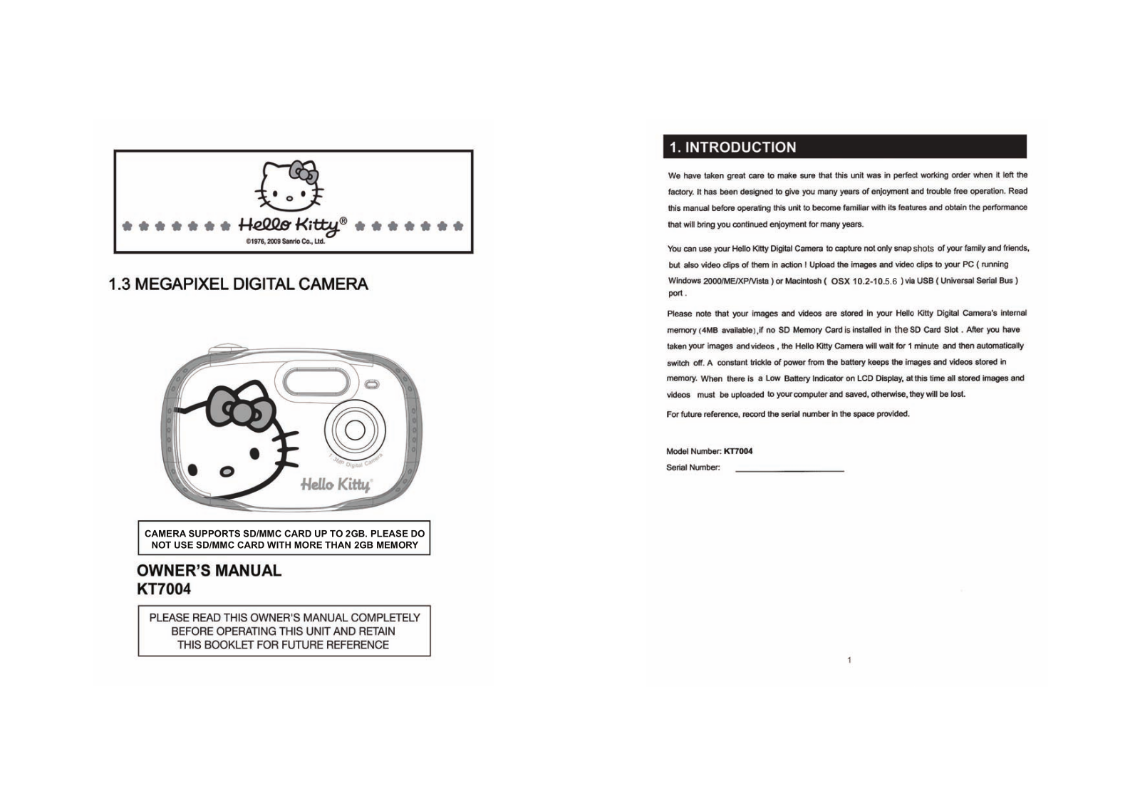 Spectra KT7004 User Manual