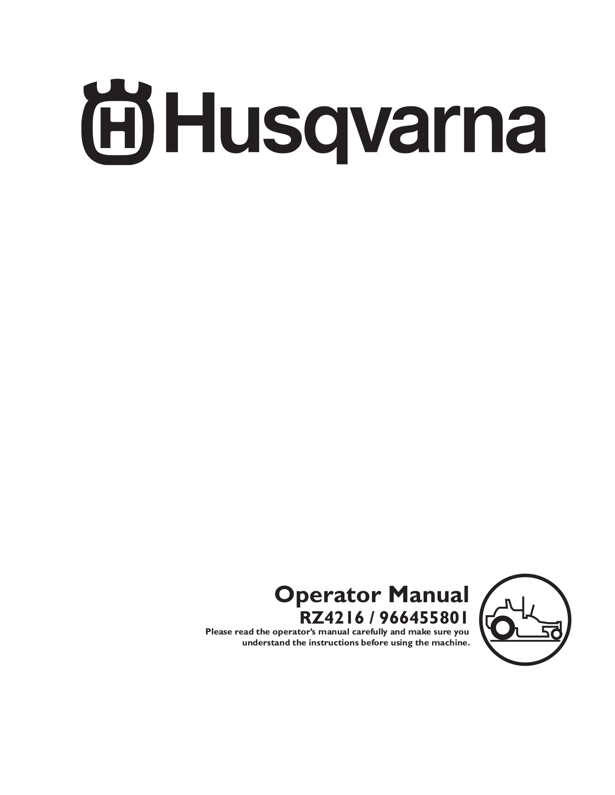 Husqvarna RZ4216 User Manual