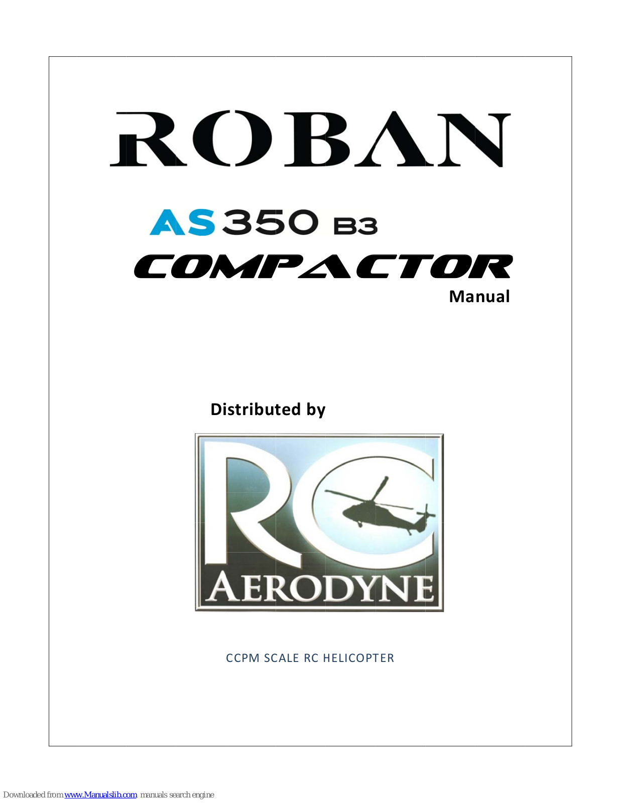 Roban AS350 B3 Compactor User Manual - ManualMachine.com