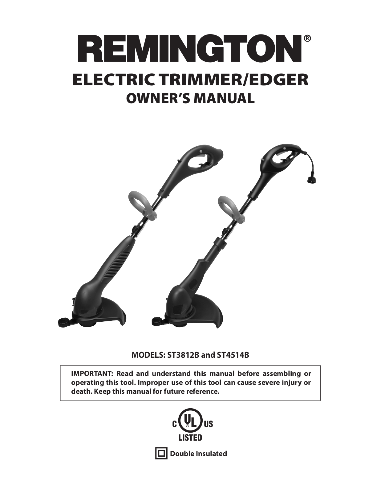 Remington Power Tools ST3812B, ST4514B User Manual