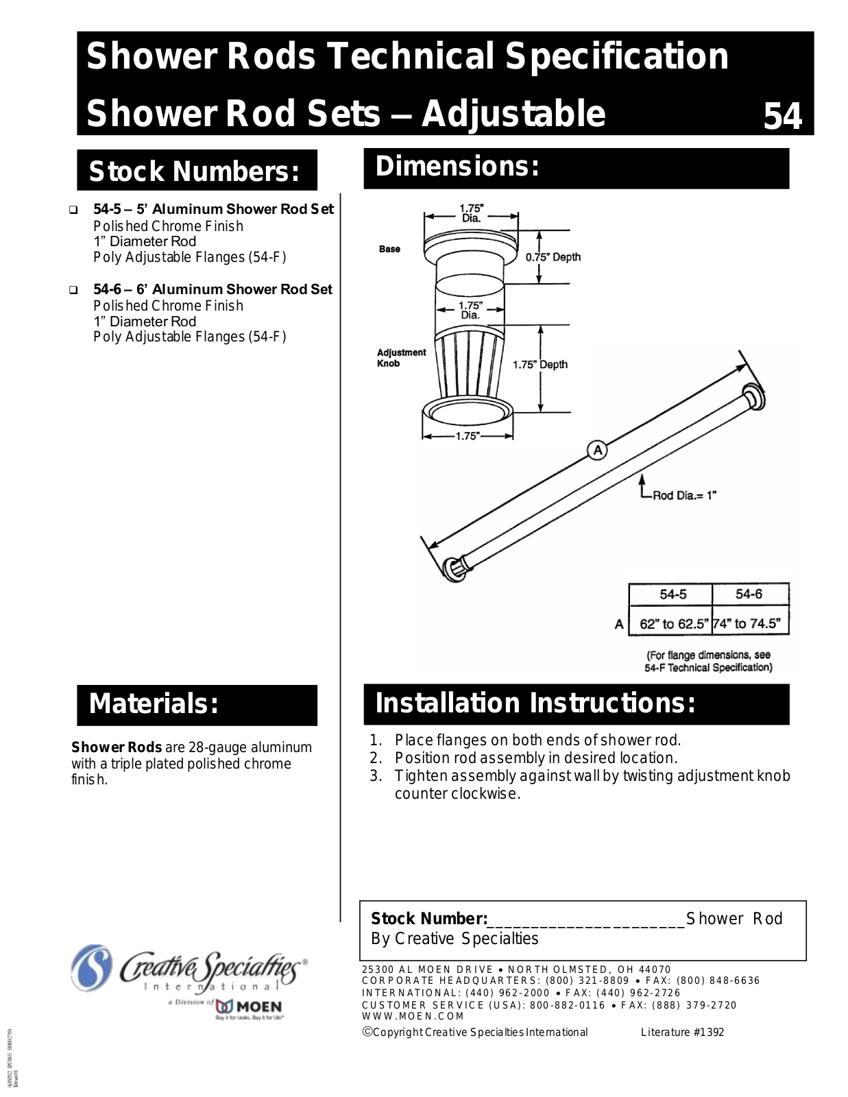 Moen MOE9002 Specifications - ManualMachine.com