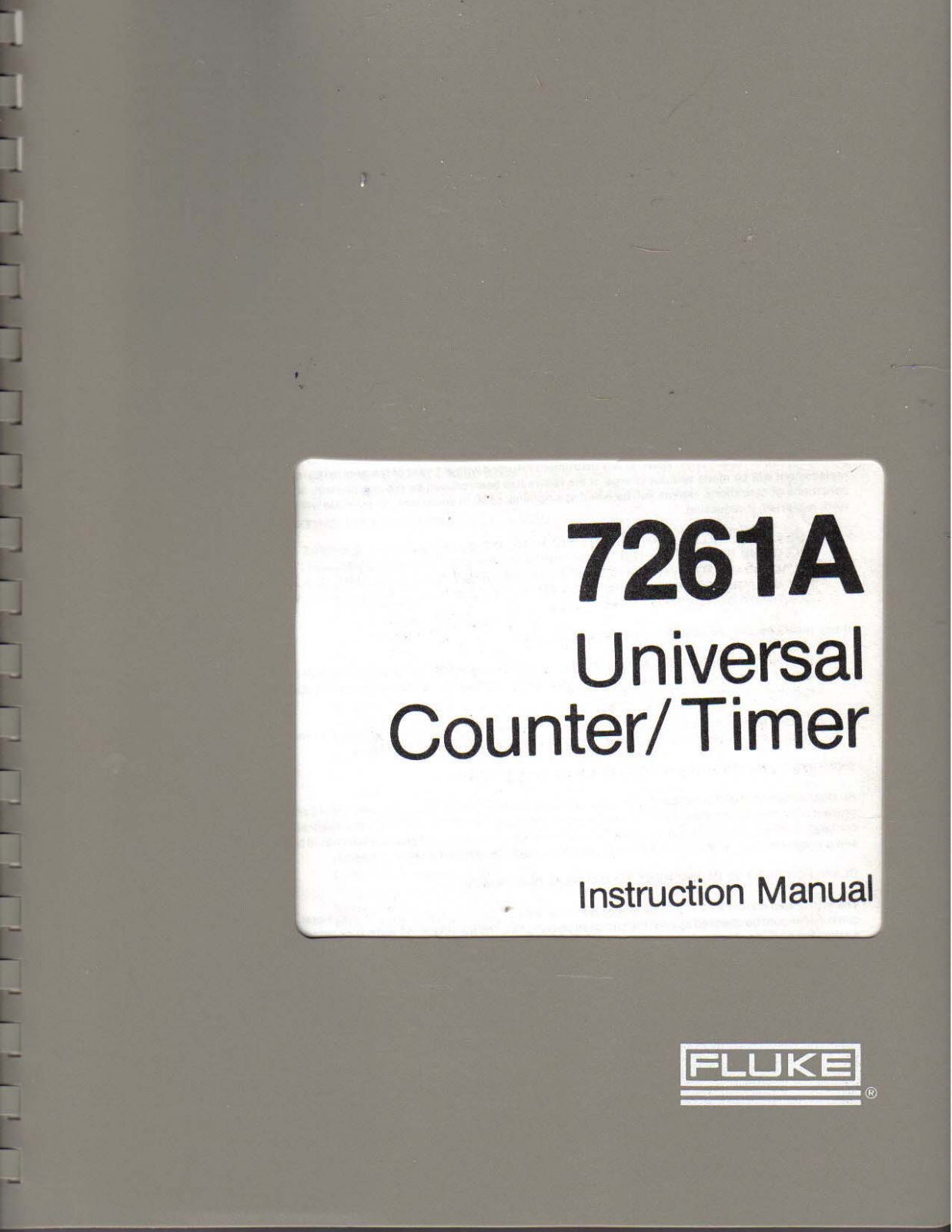 Fluke 7261A User Manual