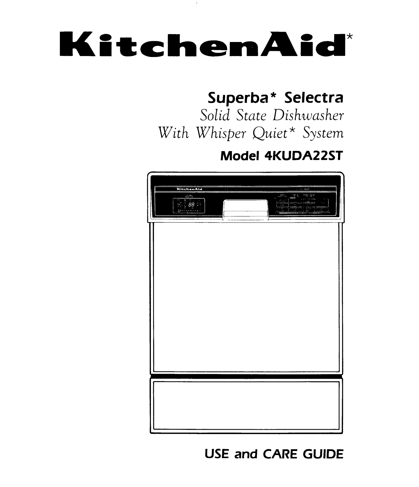 KitchenAid 4KUDA22ST Owner's Manual