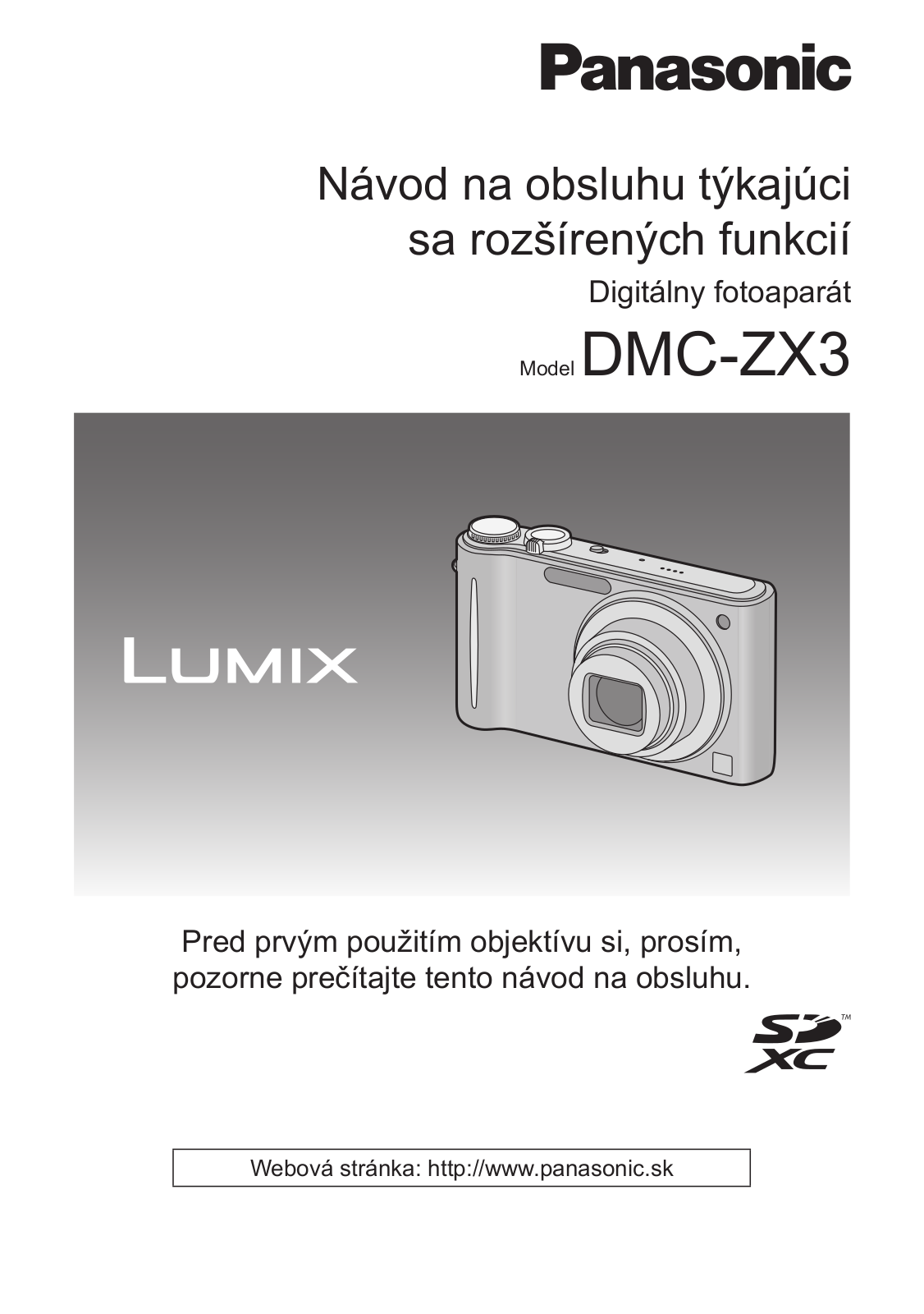 PANASONIC DMC-ZX3 User Manual