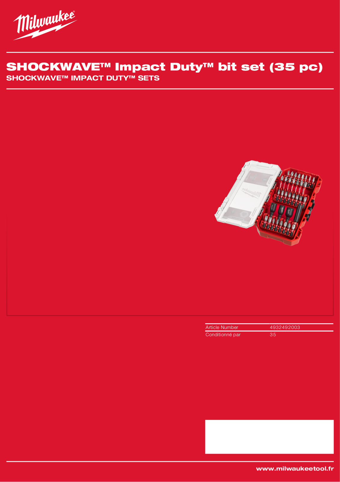 Milwaukee 4932492003 Specification - ManualMachine.com