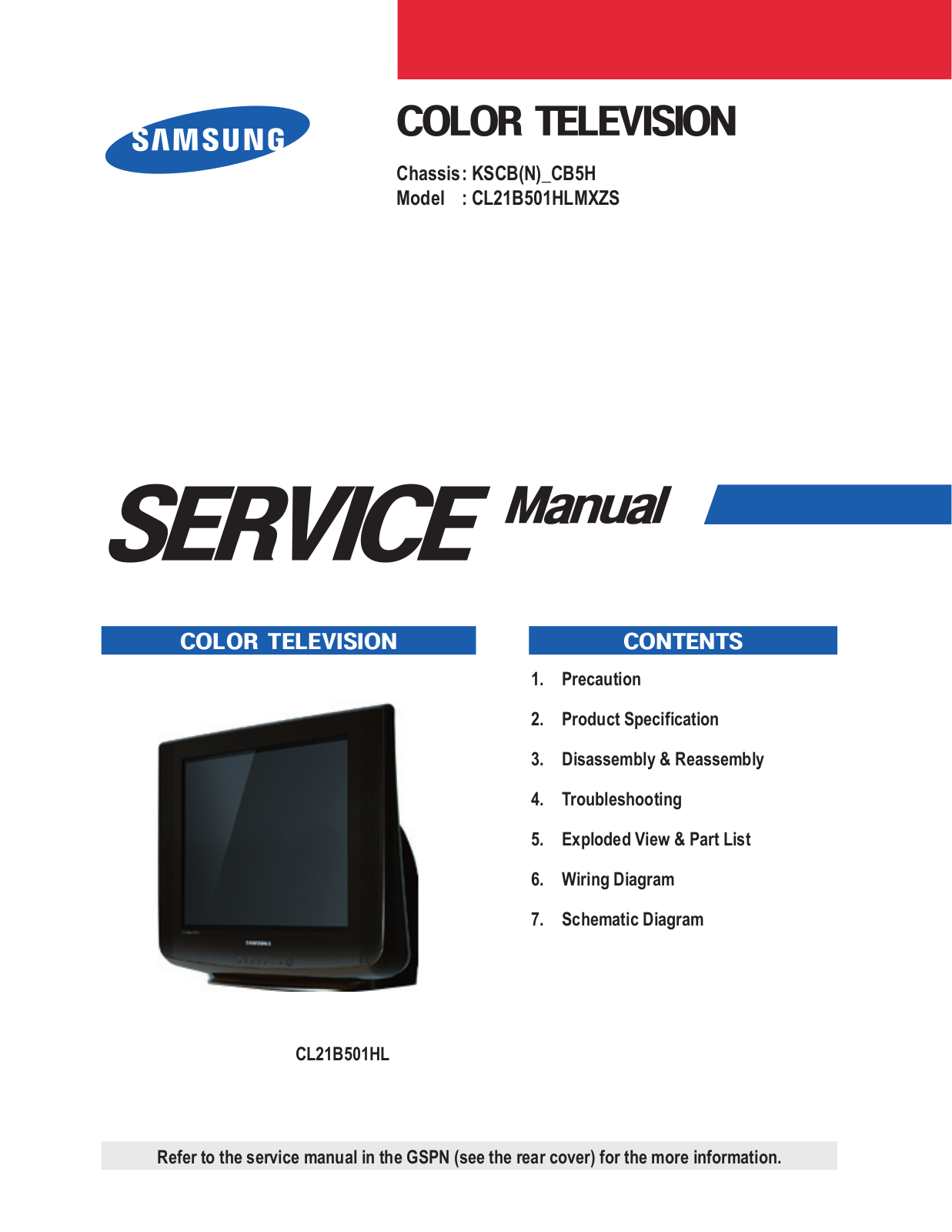 SAMSUNG CL21B501HLMXZS Service Manual