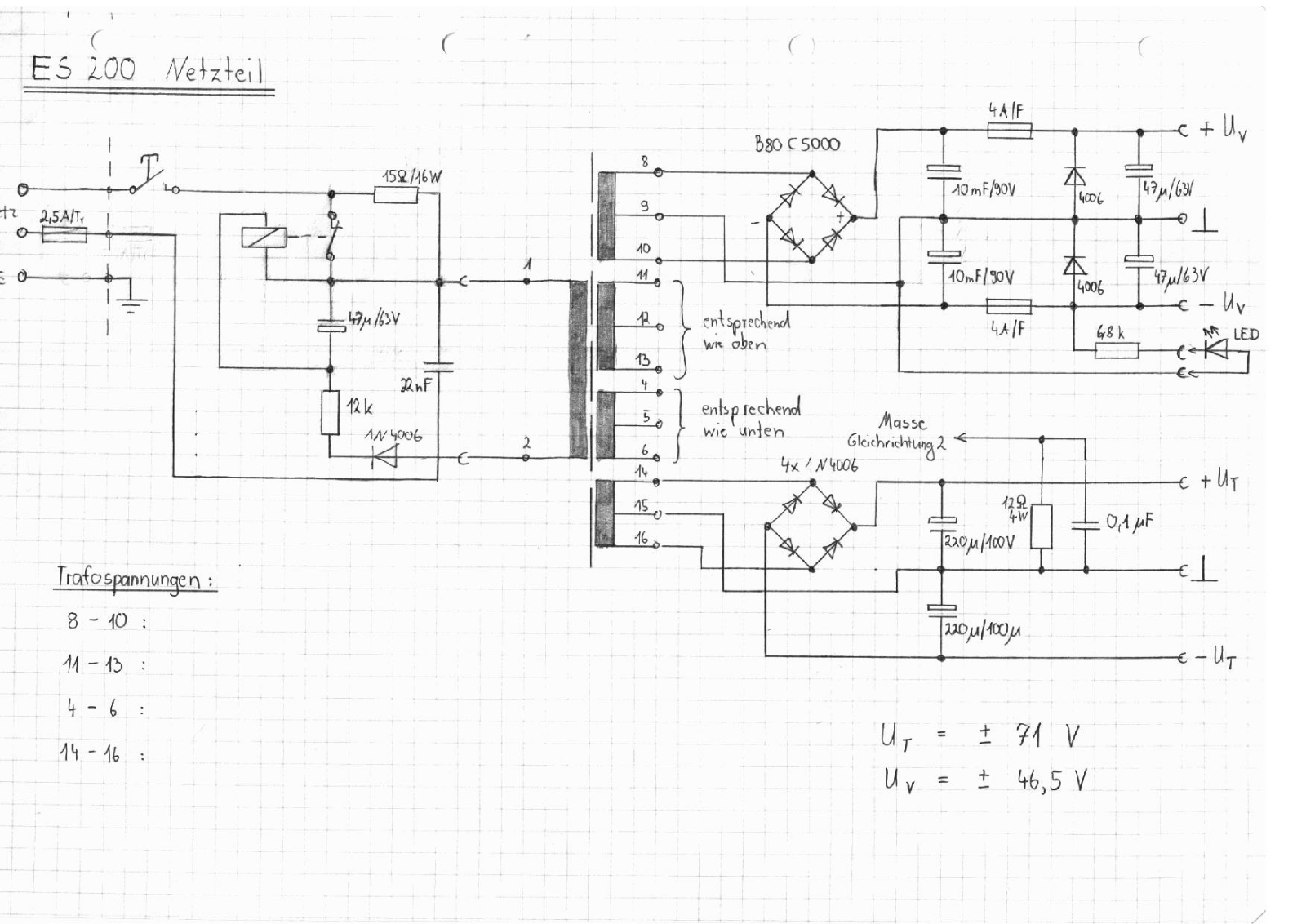 Audiolabor ES-220 Schematic