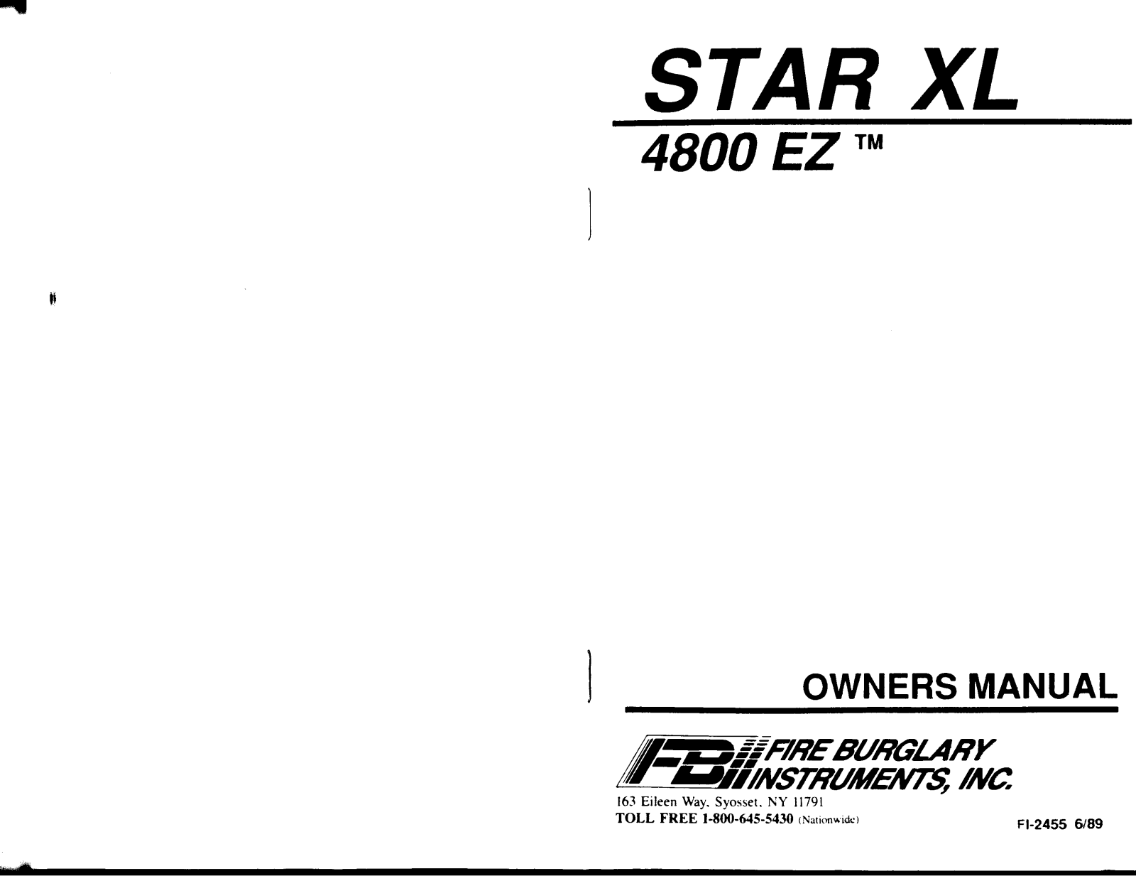 FBII STAR XL EZ User Manual