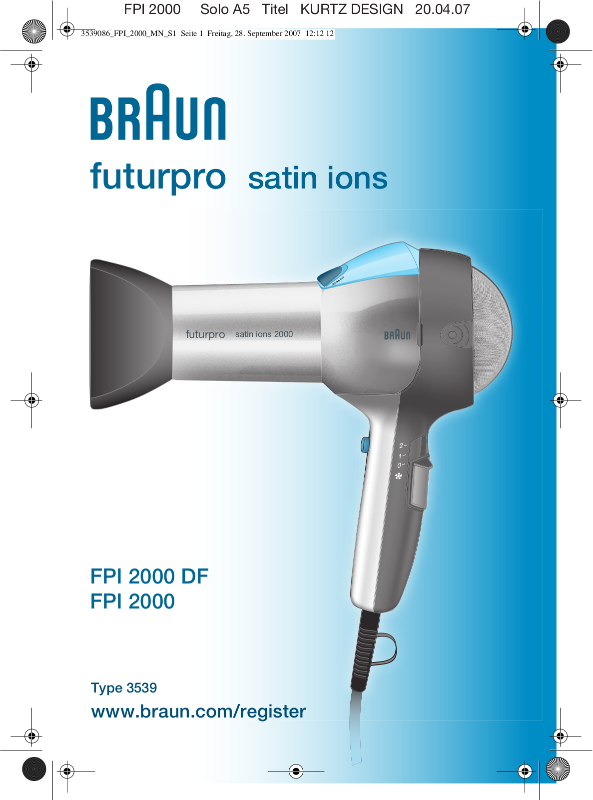 Braun FPI 2000 User Manual