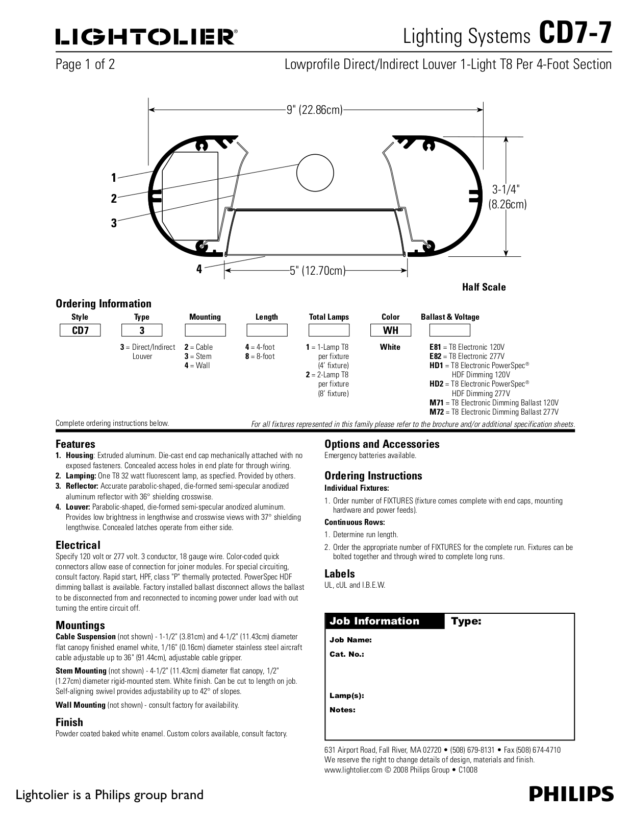 Lightolier CD7-7 User Manual