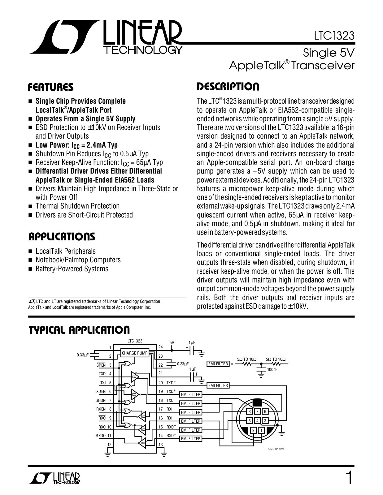 Linear Technology LTC1323 Datasheet