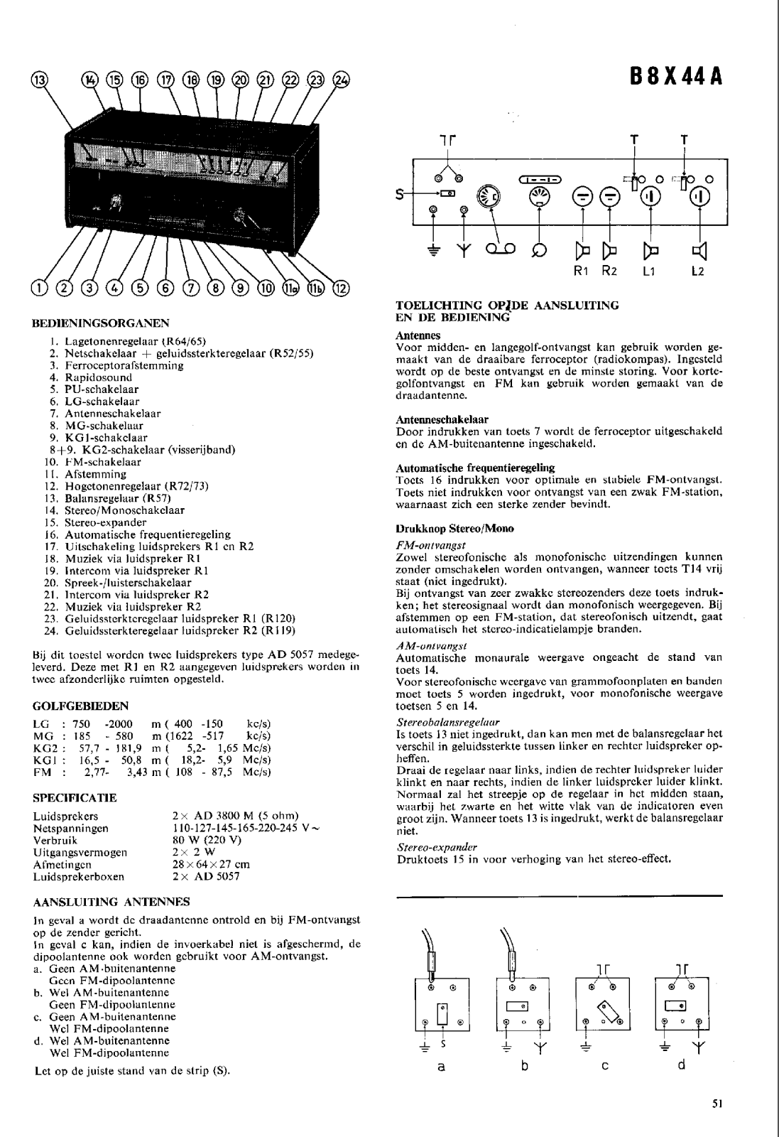 Philips B-8-X-44-A Service Manual