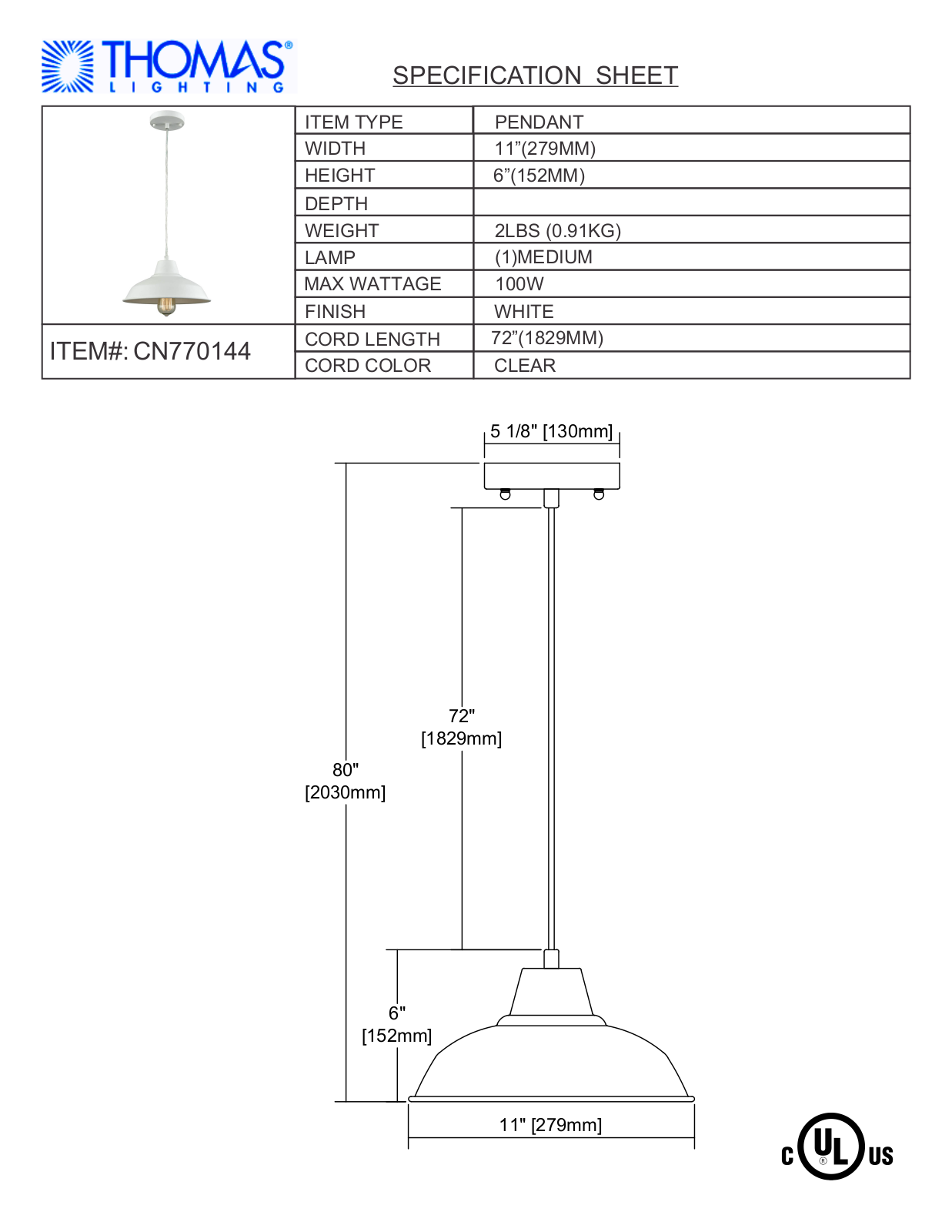Thomas Lighting CN770144 User Manual - ManualMachine.com