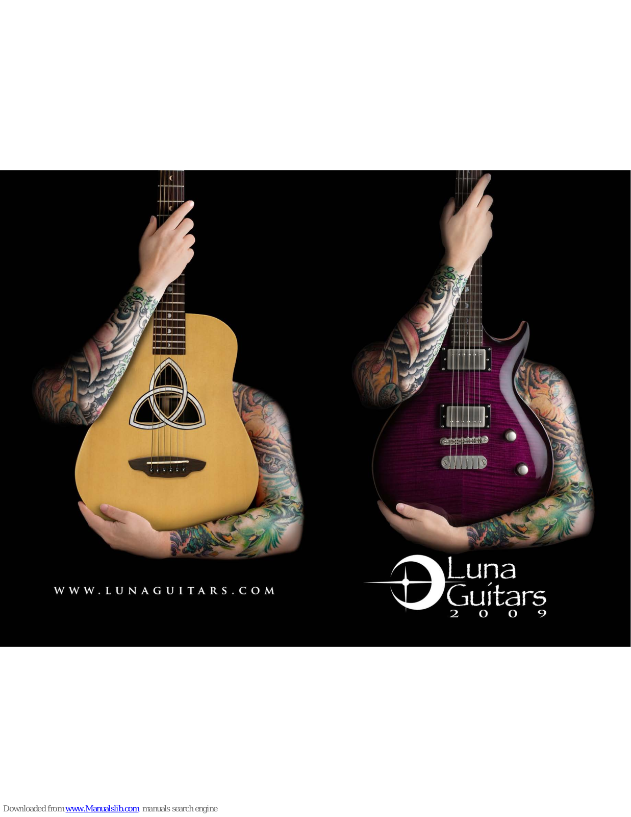 Luna Guitars Fantasie Lady of Shalott, Flora Passionflower, Fauna Dragon, Fantasie Spirit of the Night, Gypsy Neo Brochure - ManualMachine.com