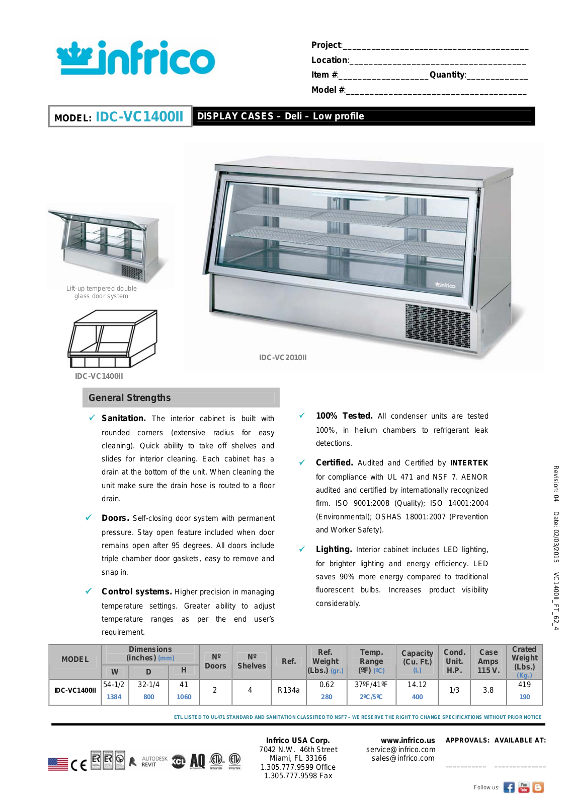 Infrico IDC-VC1400II User Manual