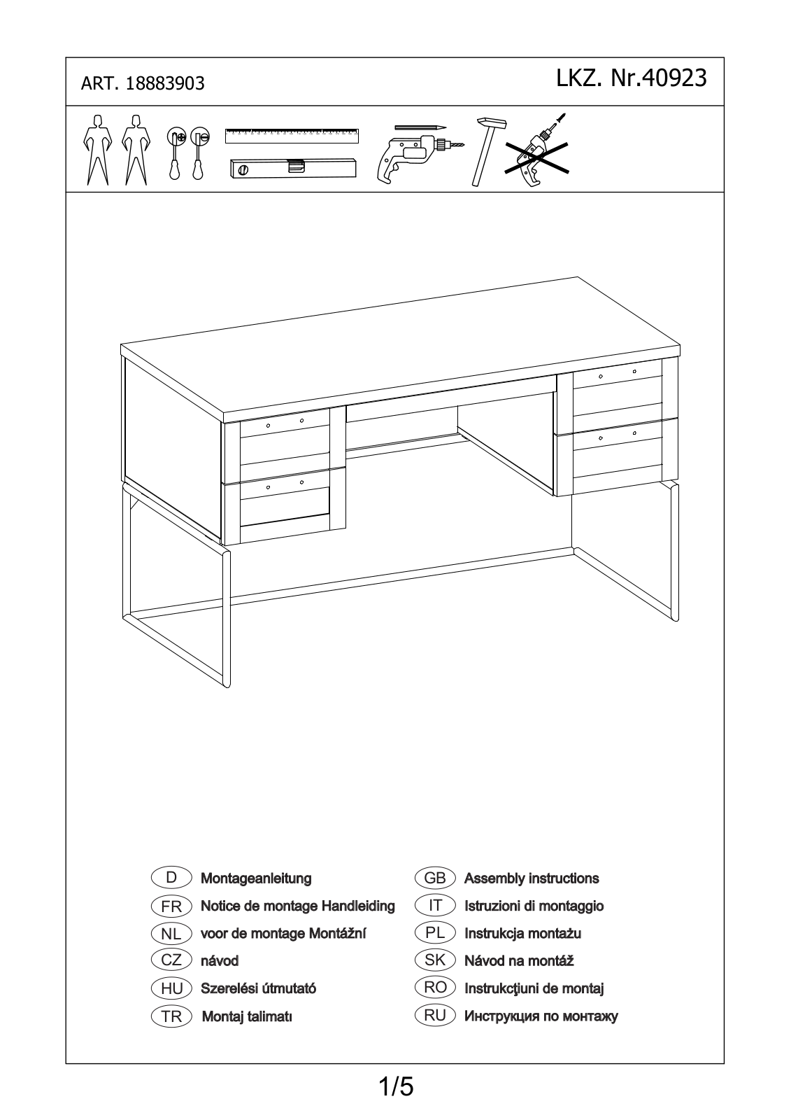 Woodman Pimlico Assembly instructions