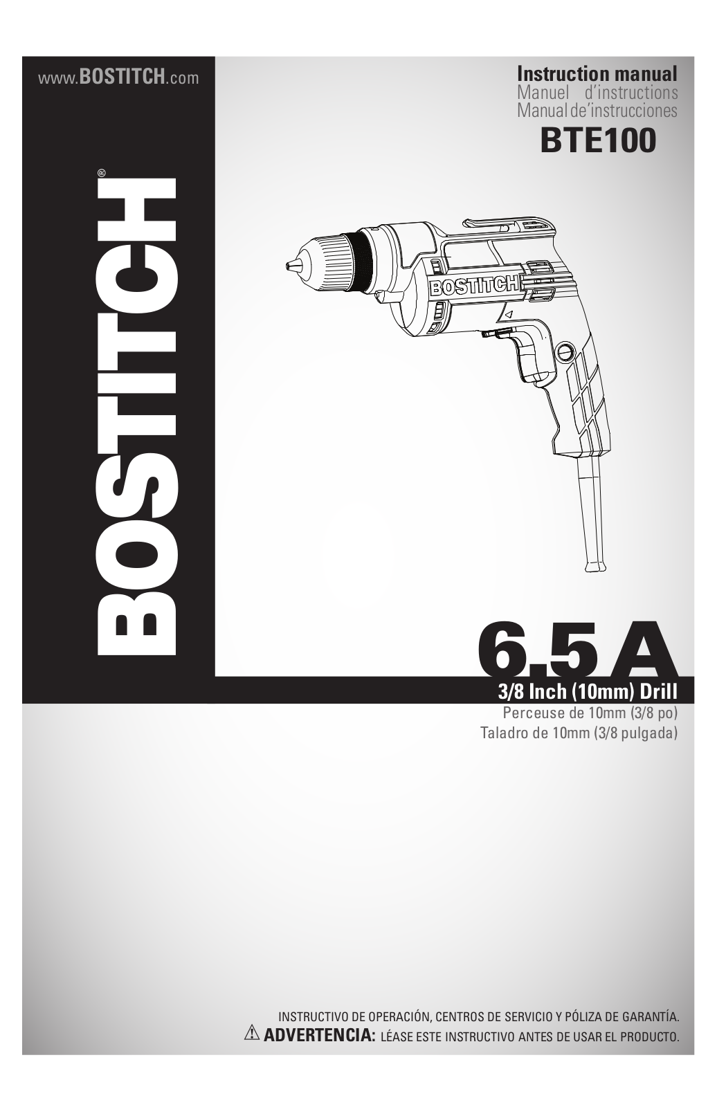 Bostitch BTE100K User Manual