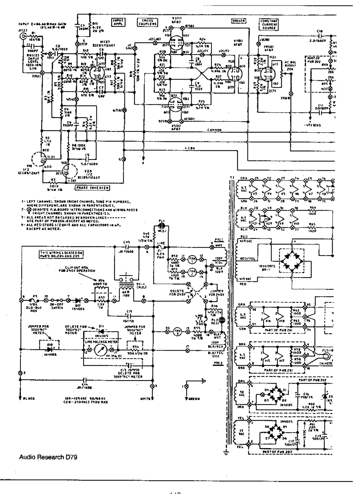 Audio Research D-79-A Schematic - ManualMachine.com