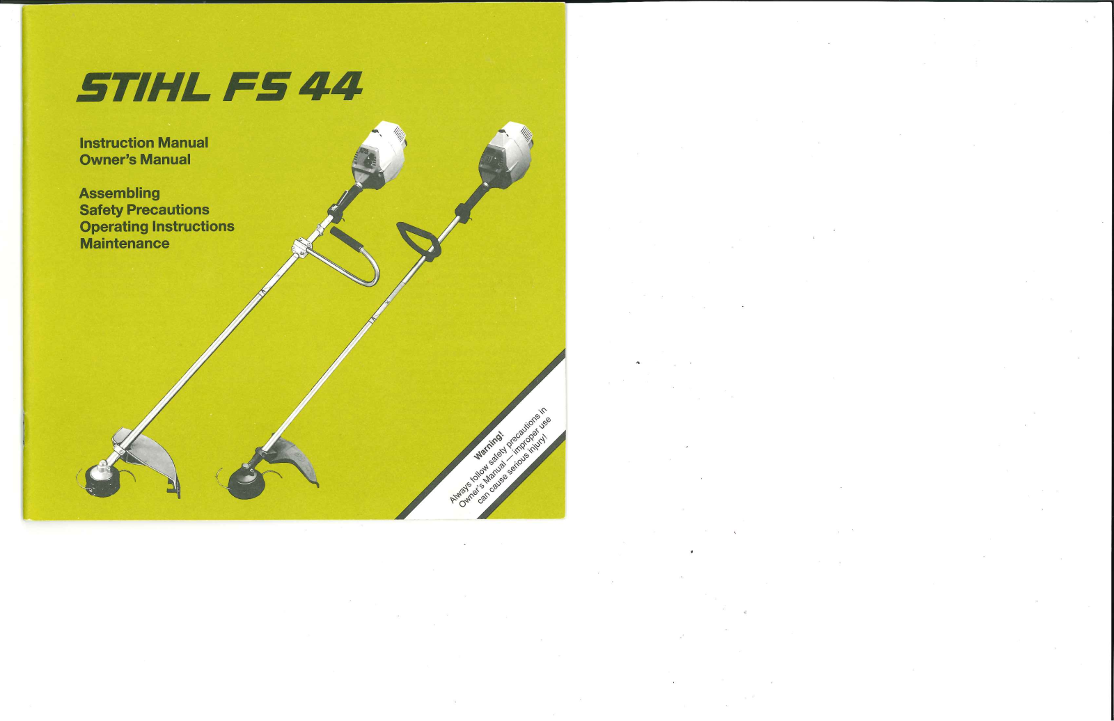 STIHL FS 44 Owner's Manual