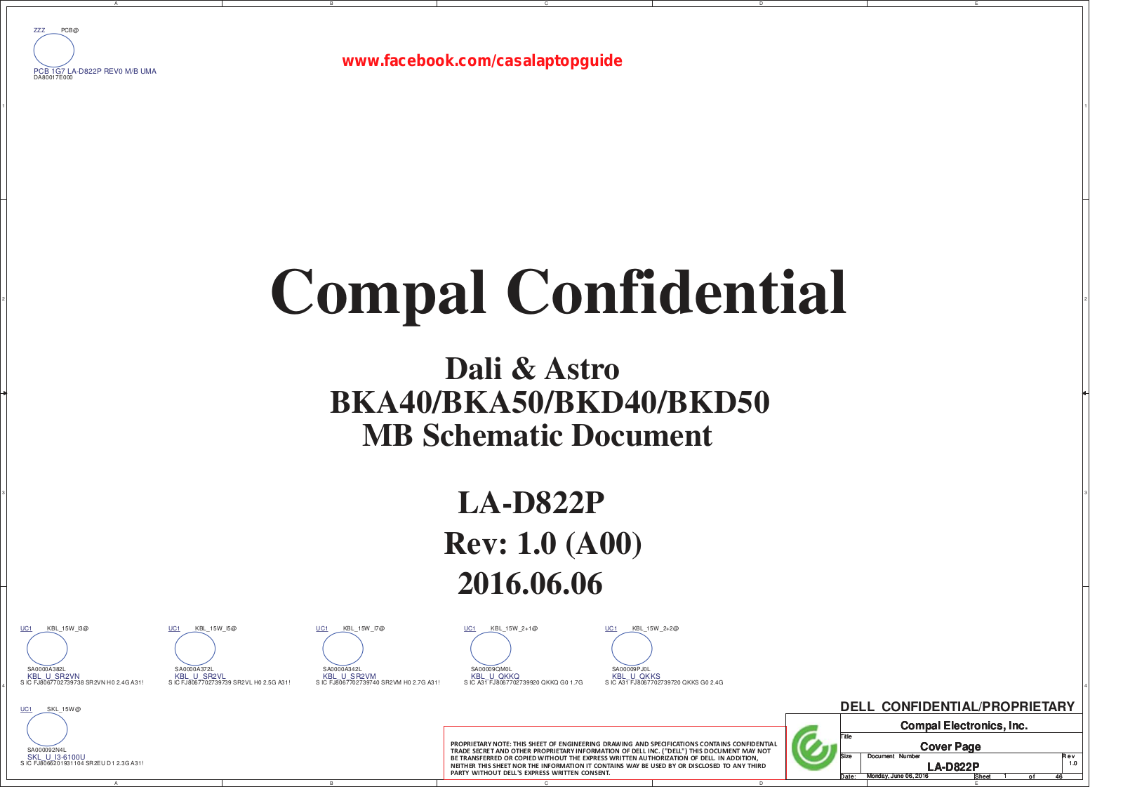 Dell Vostro 5368,Vostro  5468, Inspiron 7569,Inspiron  7778 Schematics