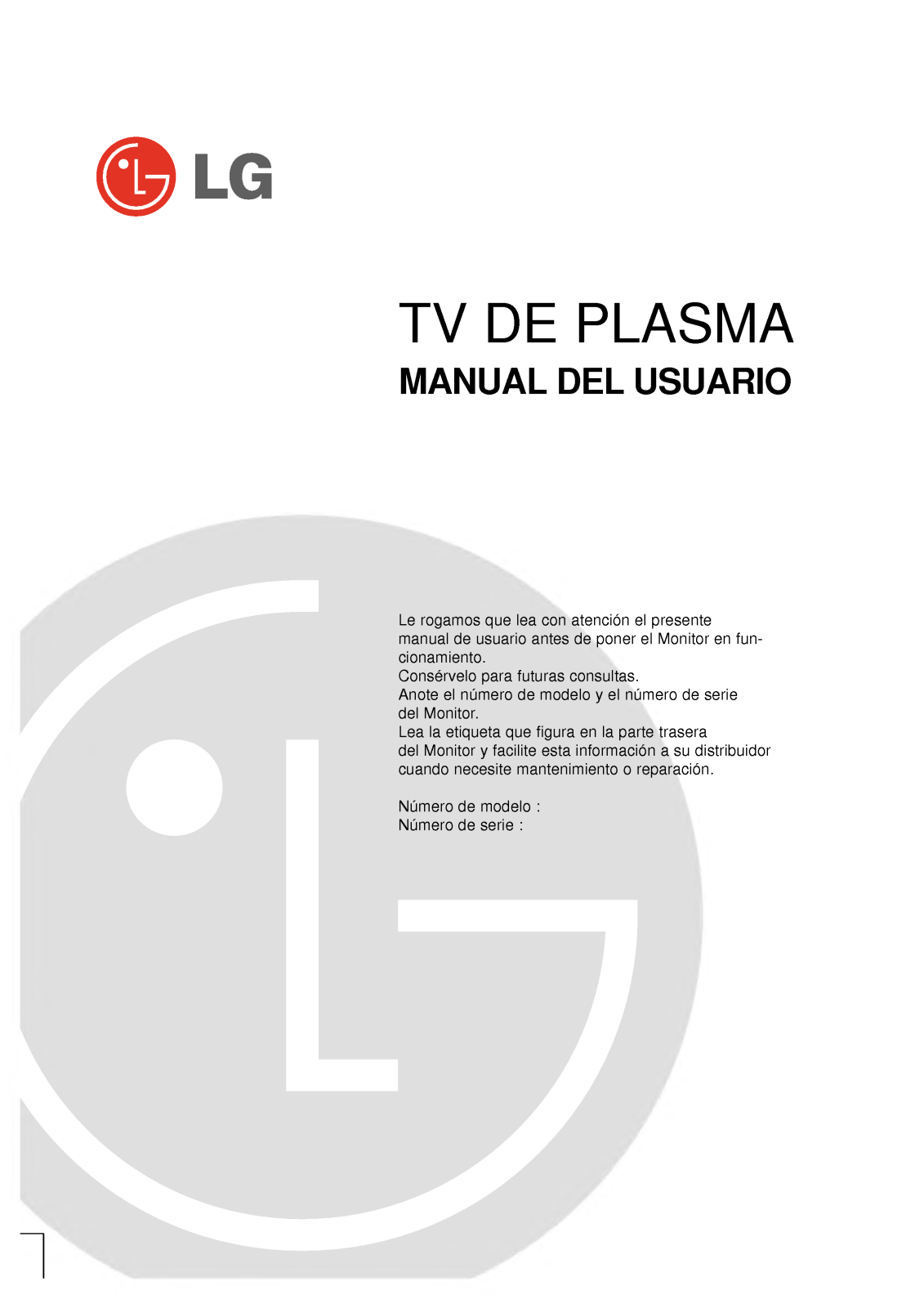 Lg 60PY2R User Manual