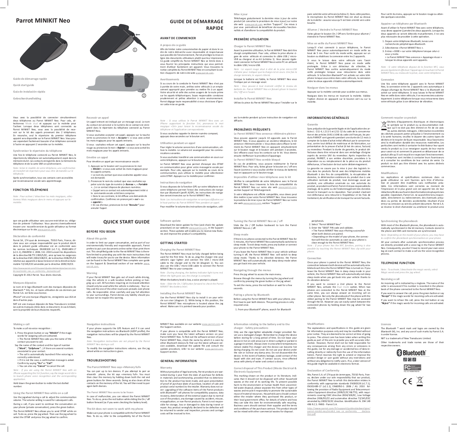 PARROT MYNOS5 User Manual