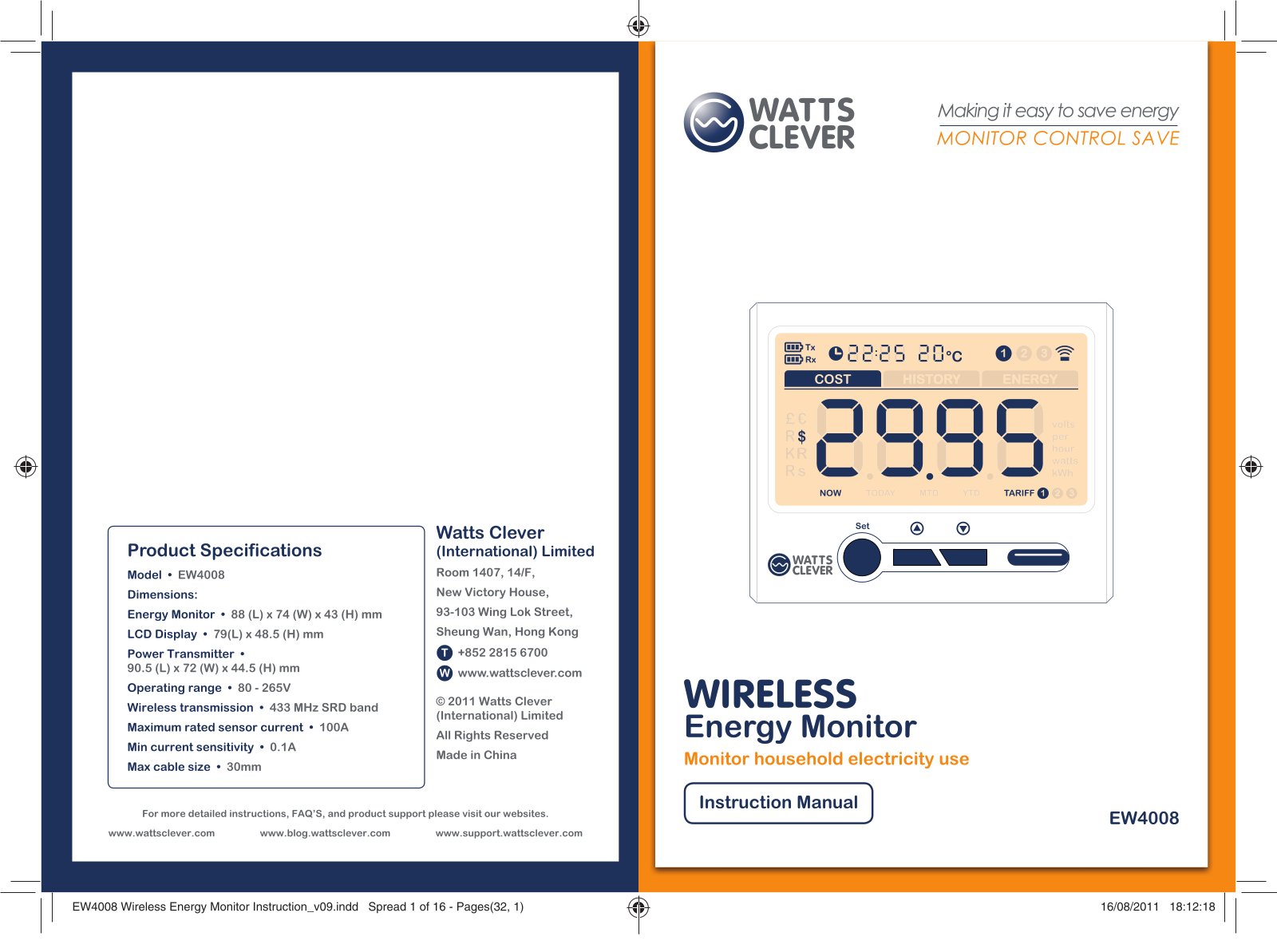 Watts EW4008 User Manual