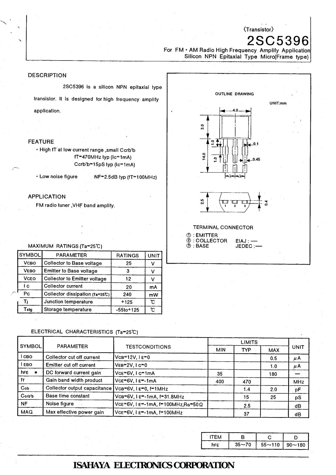 Datasheet 2sc5396 Datasheet - ManualMachine.com