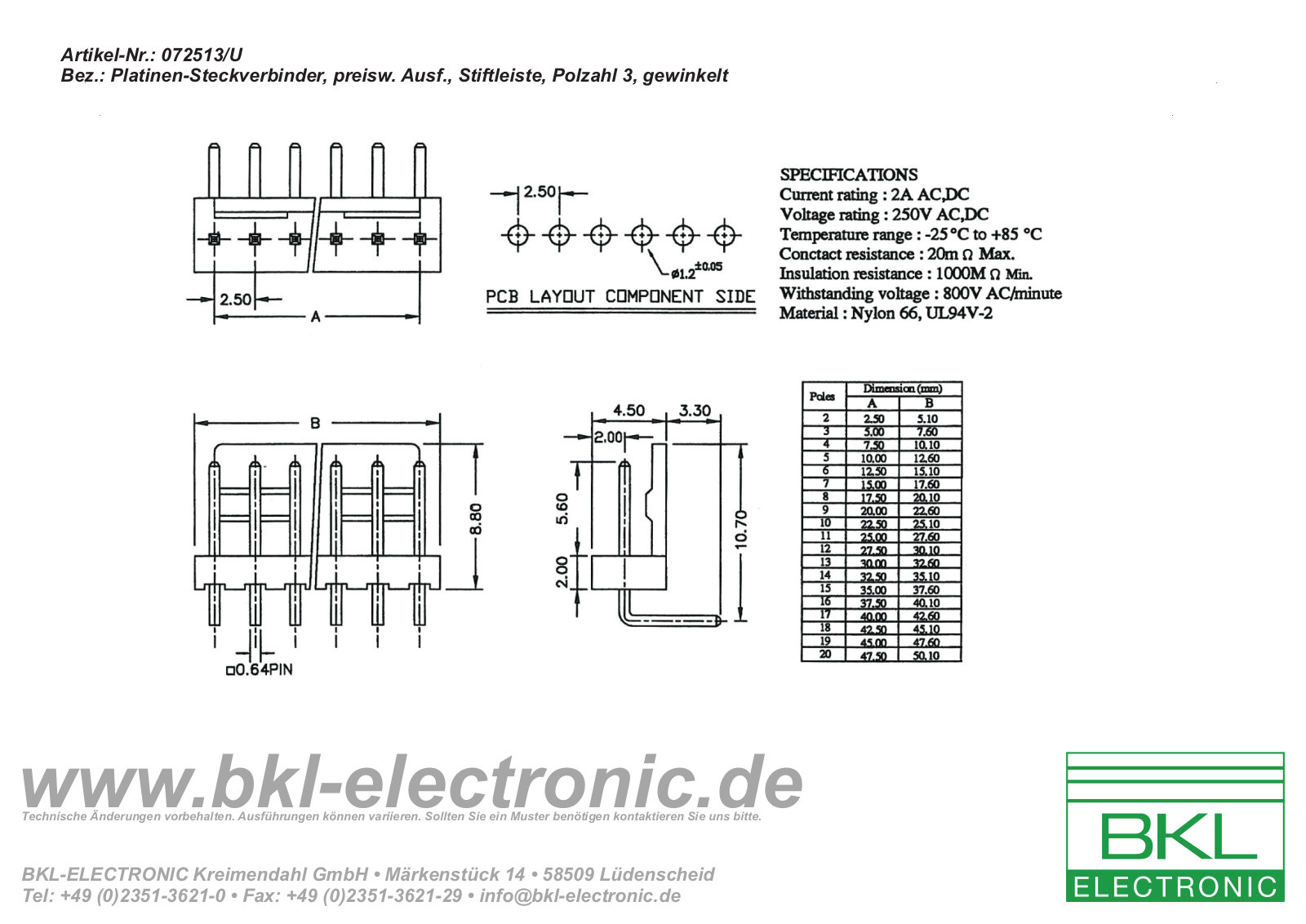 BKL PS 25/3UG W Datasheet - ManualMachine.com