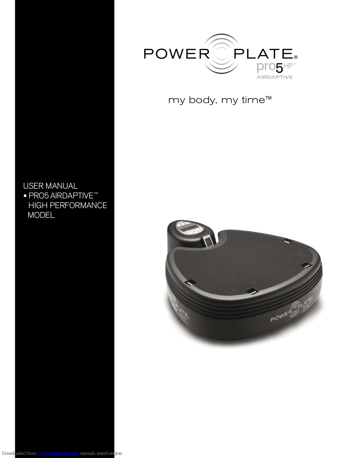 Power Plate Pro5 Airdaptive, Pro5 HP Airdaptive User Manual