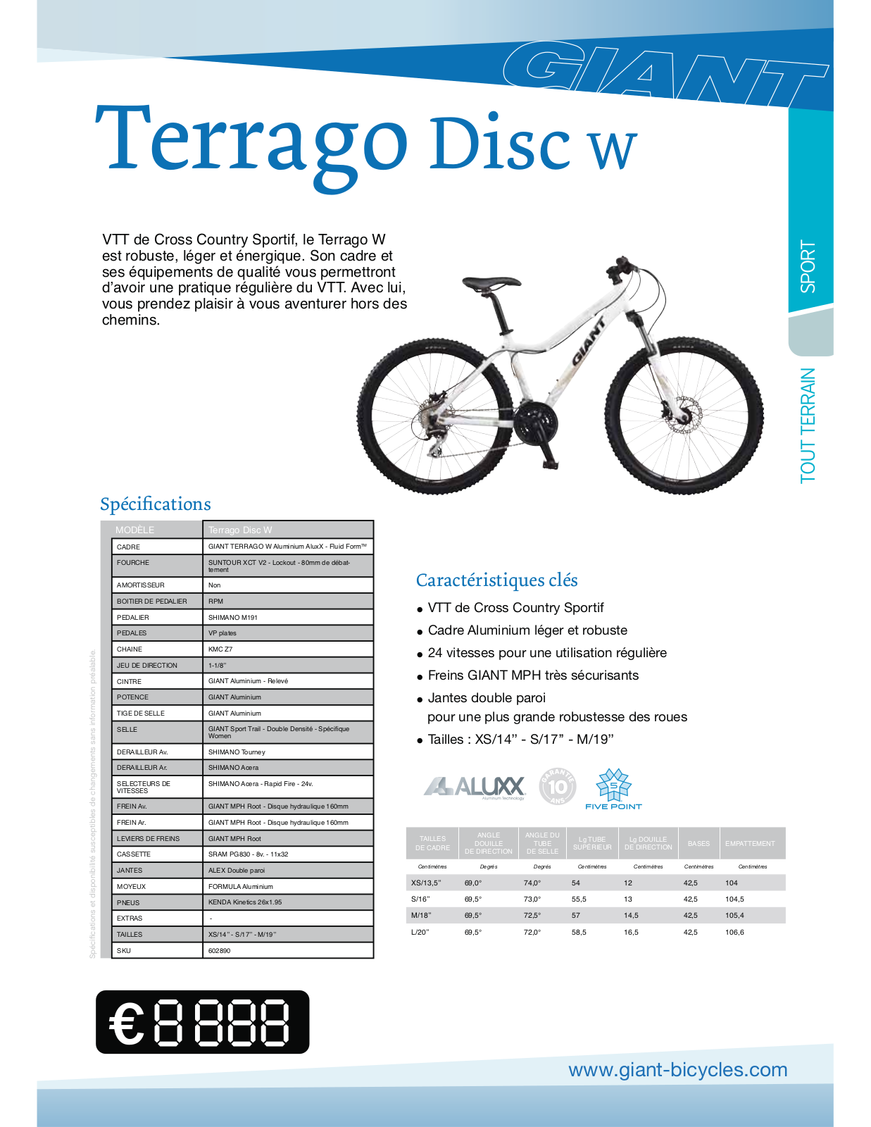 GIANT TERRAGO DISC W User Manual