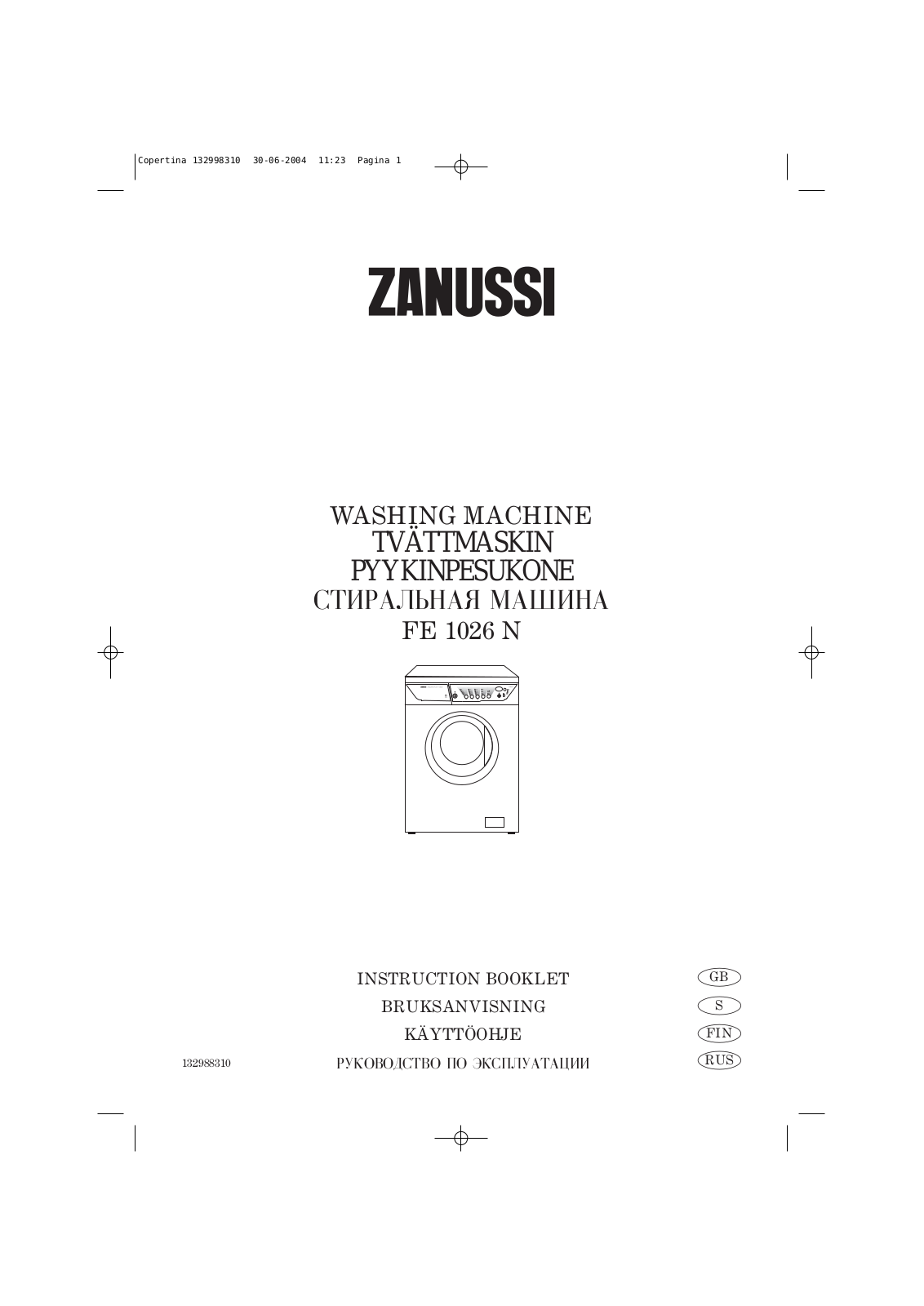 Zanussi FE 1026 N User Manual