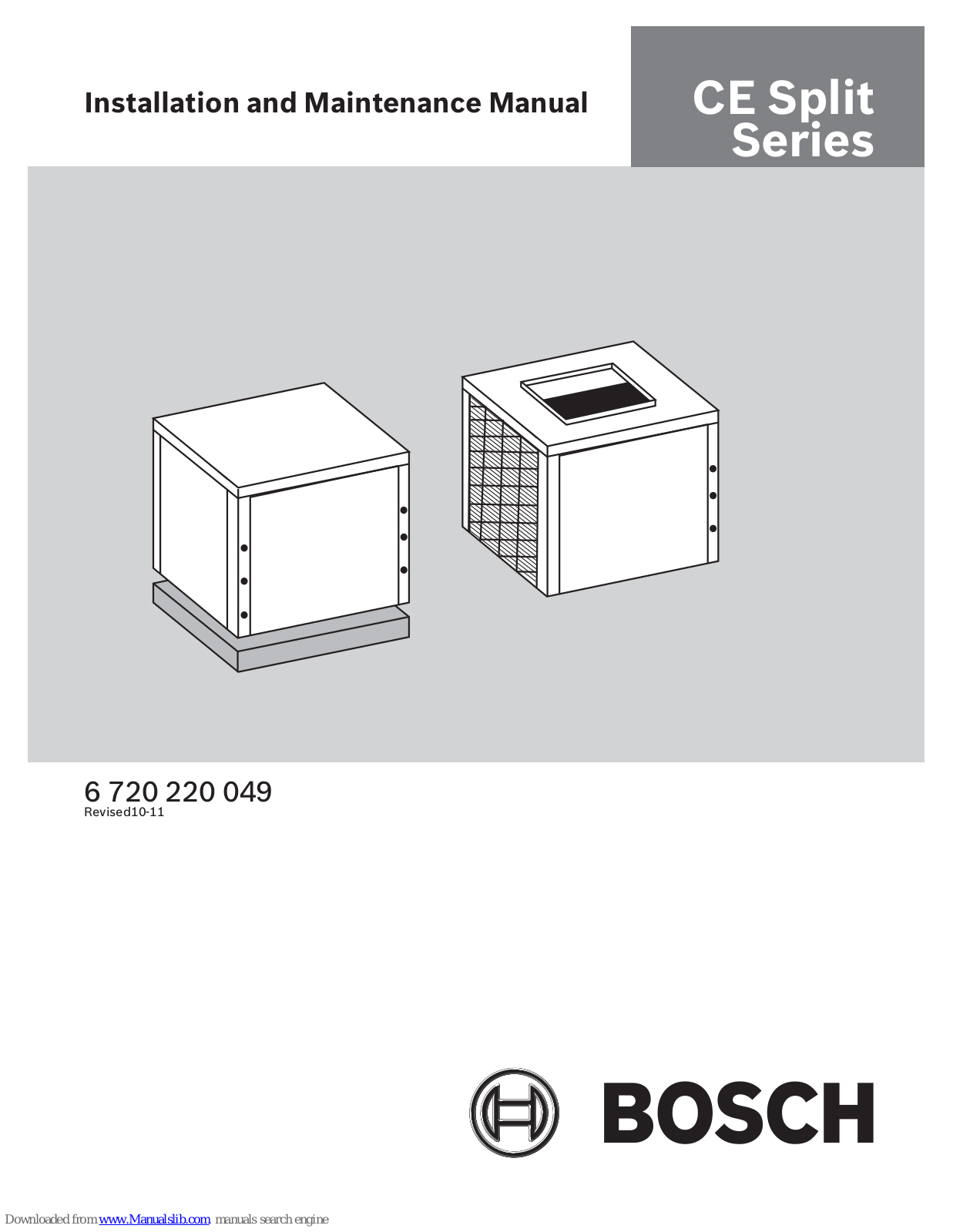Bosch CE025, CE049, CE035, CE061, CE071 Installation And Maintenance Manual