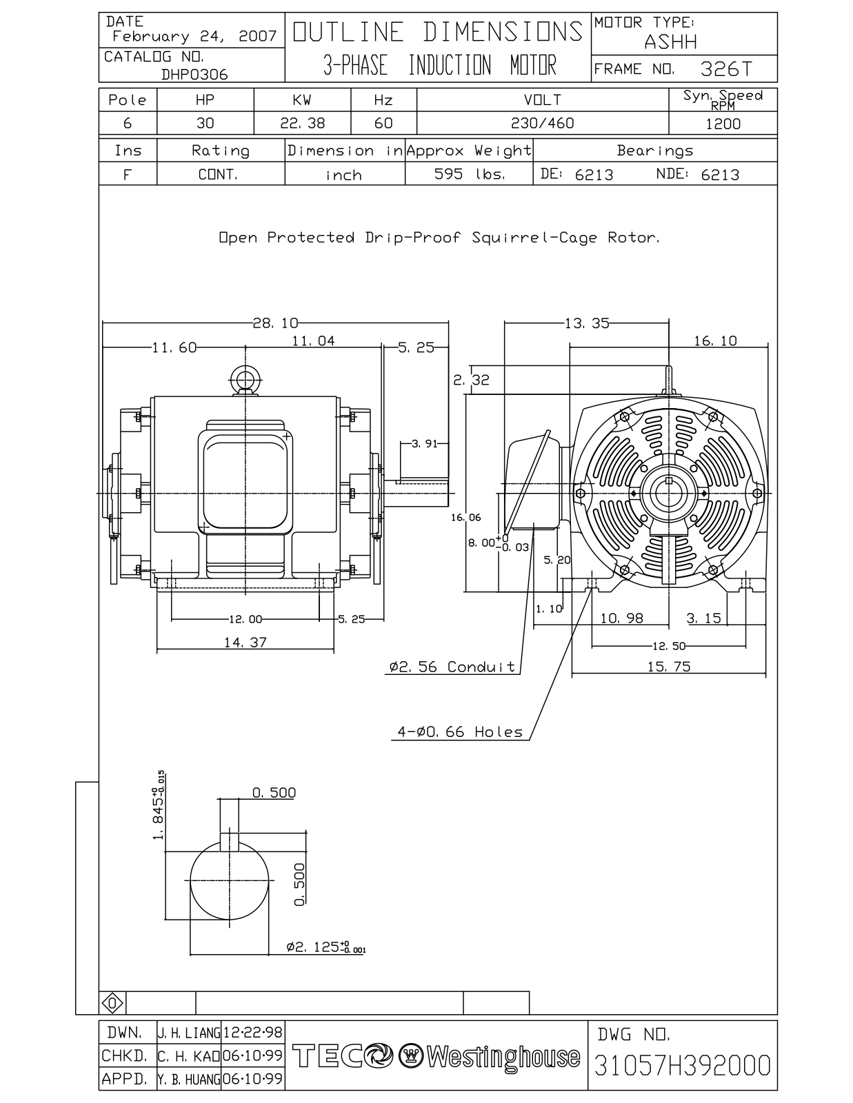 Teco DHP0306 Reference Drawing