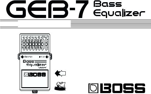 Boss GEB-7 User Manual