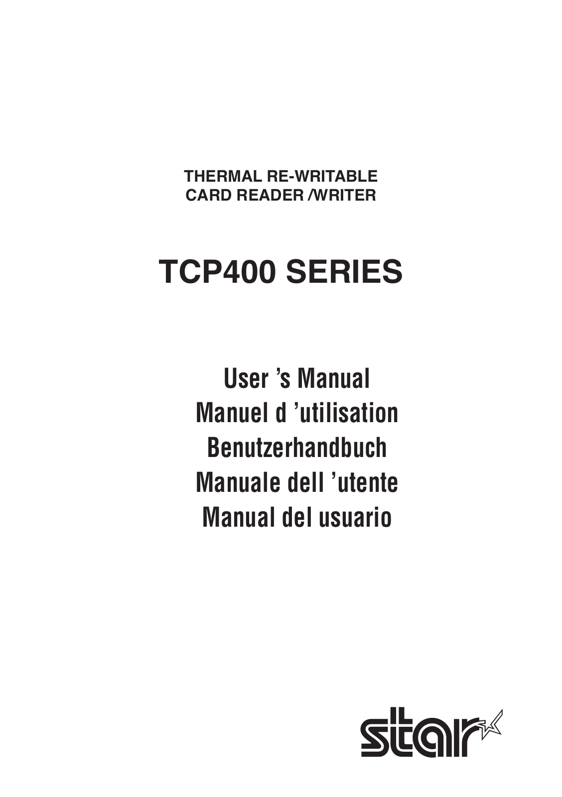 Star Micronics TCP400 User Manual