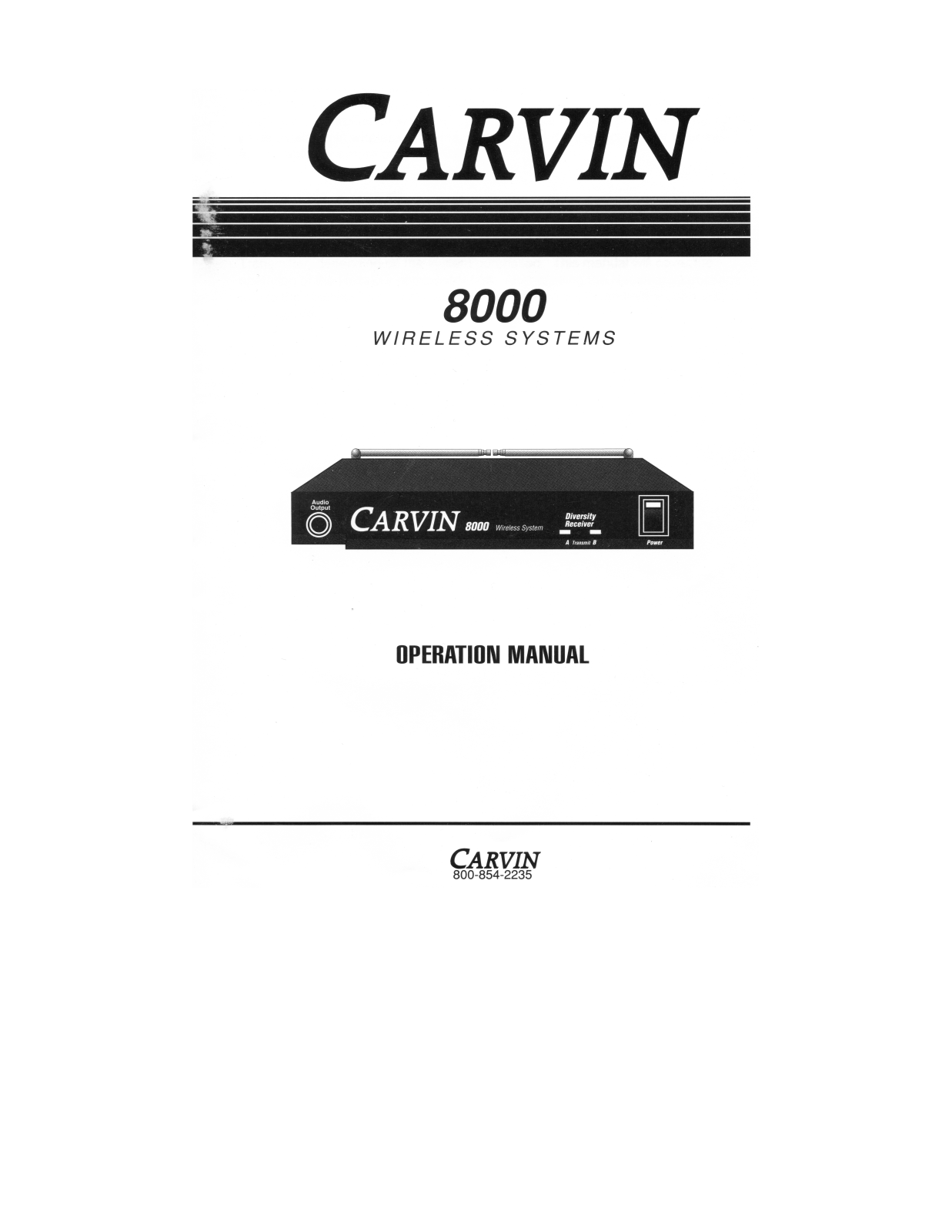 Carvin 8000 Owner's Manual