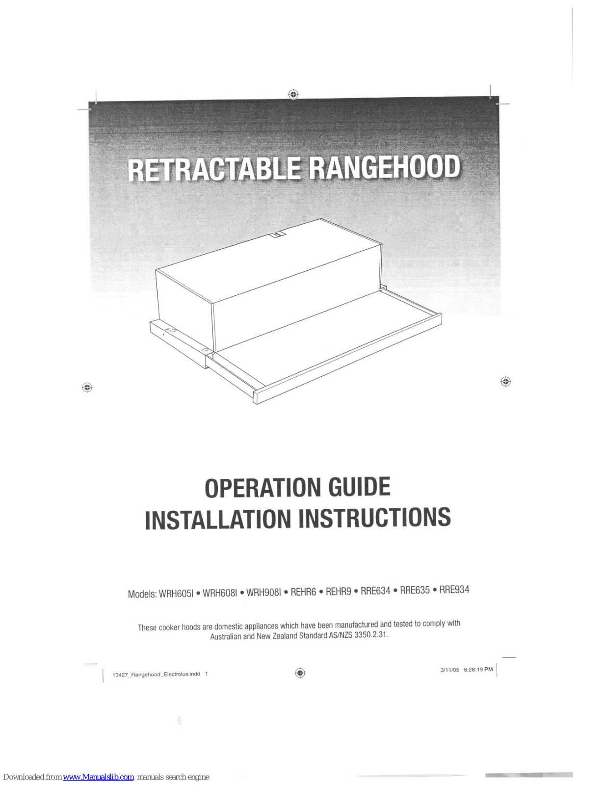 Westinghouse REHR9 Operation Manual