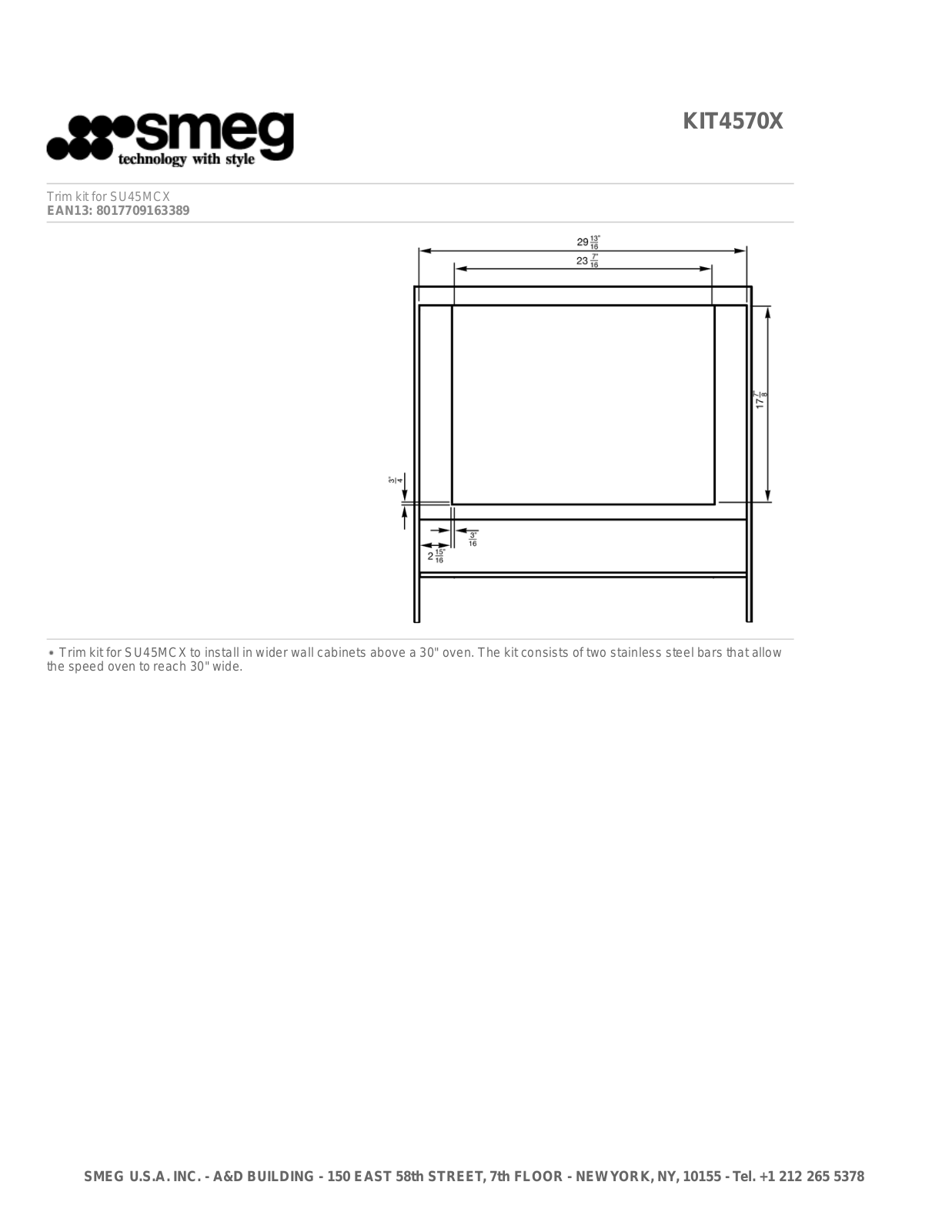 Smeg KIT4570X User Manual