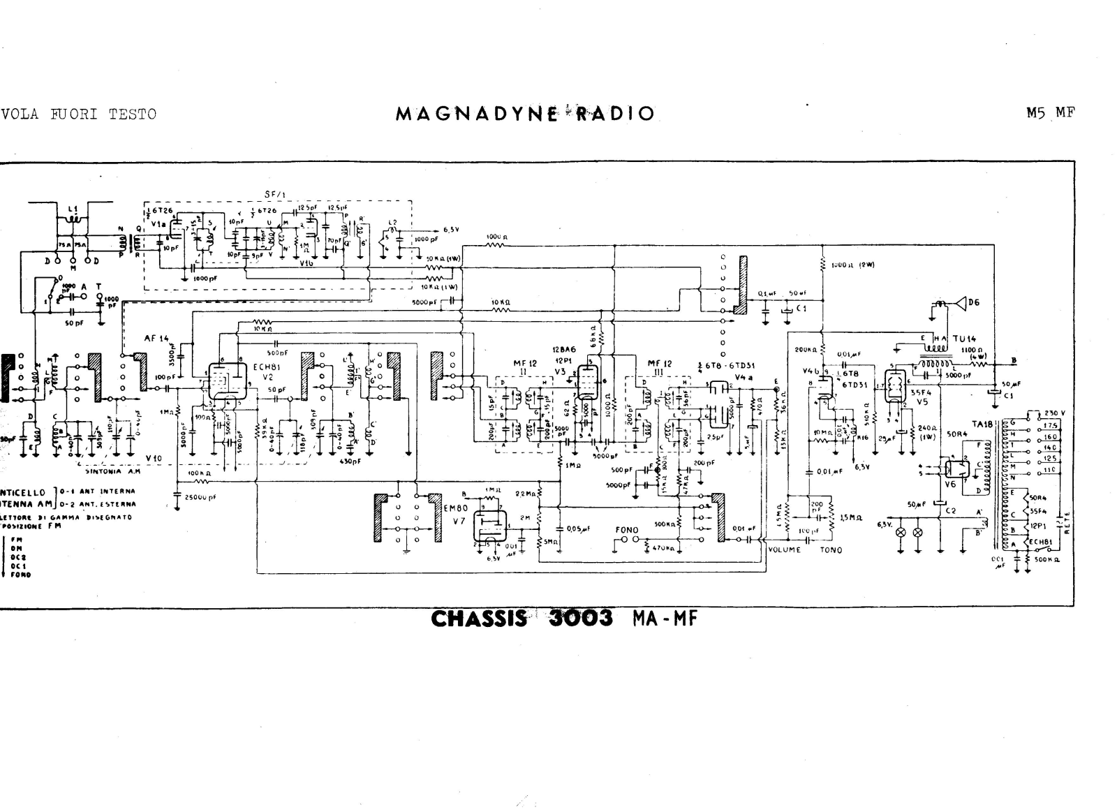 Magnadyne 3003 Schematic