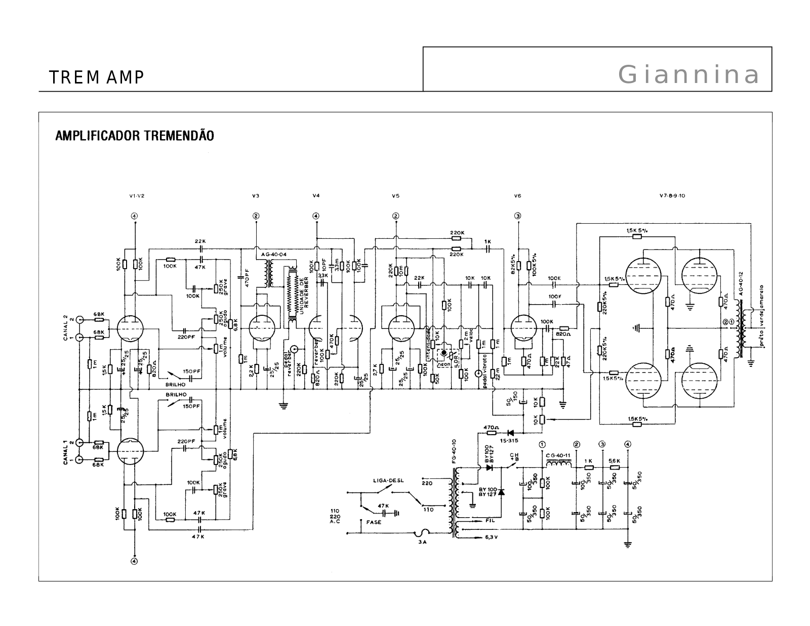 Giannini Trem Amp Schematic